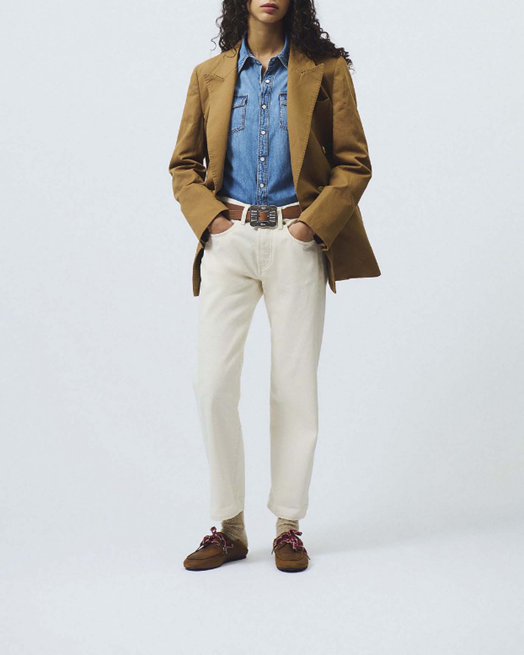 Jeans boyfriend bianchi Roy Roger's New Oskar Selvedge Bull