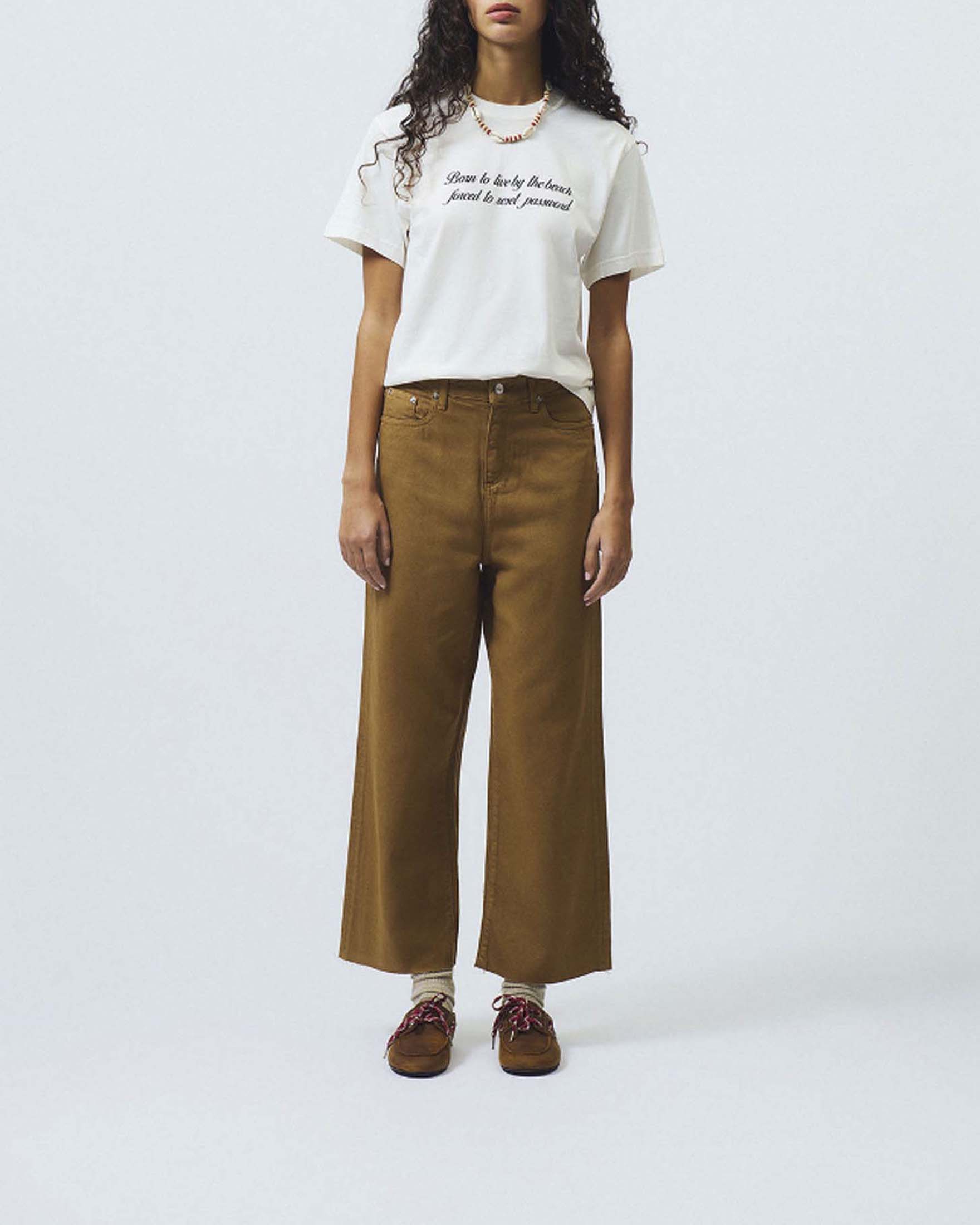 Jeans flare color cuoio Roy Roger's Rita Cropped Old Reverse