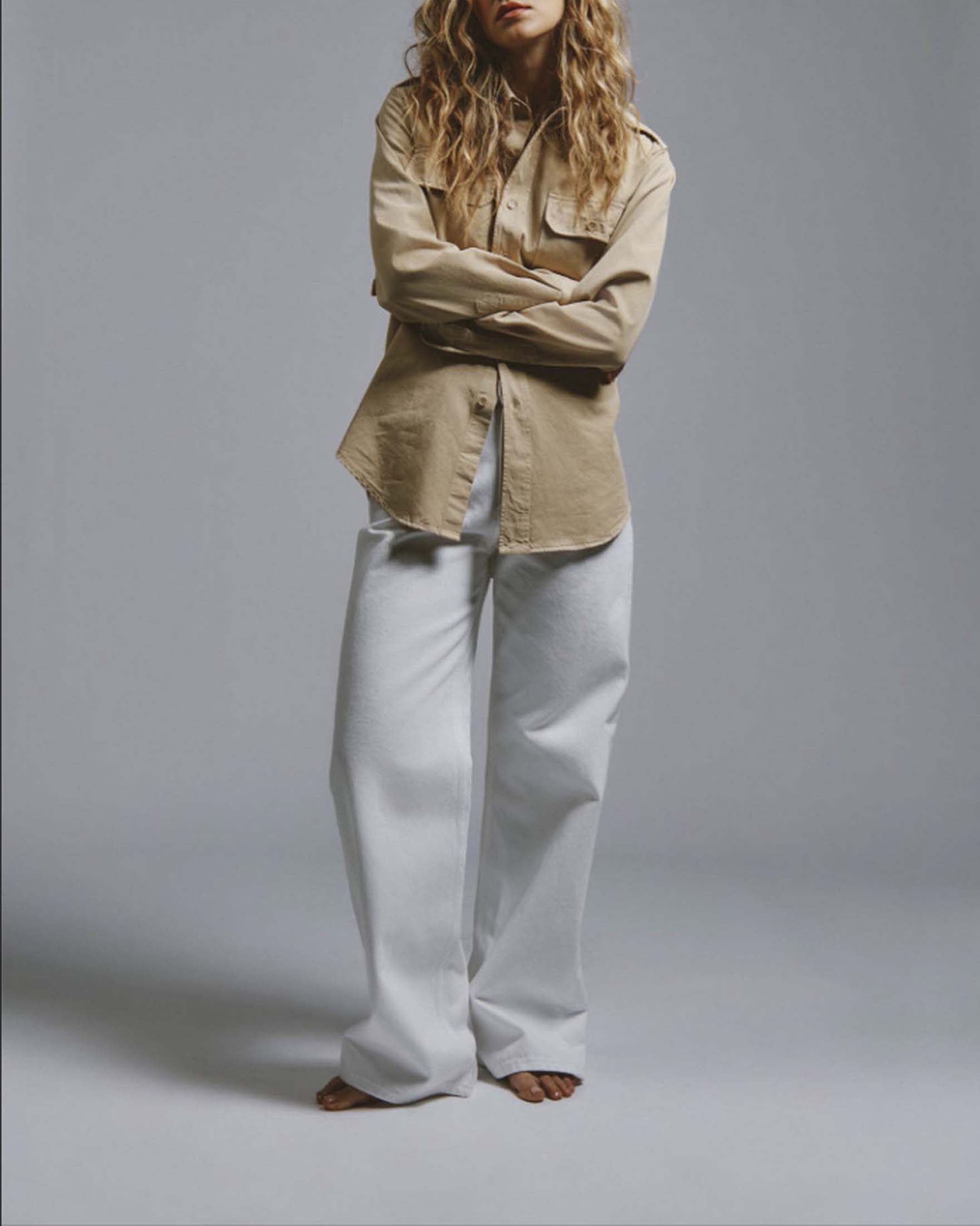 Jeans Super Wide Bull bianco