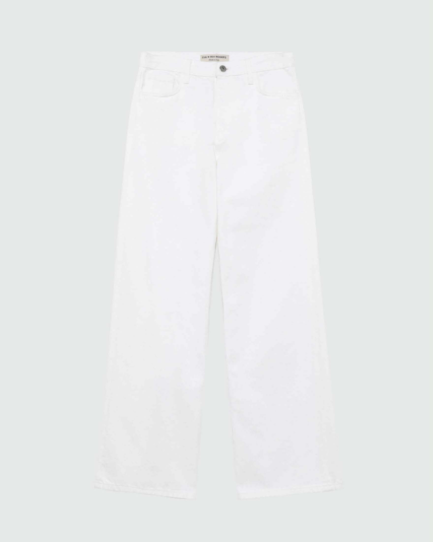 Jeans Super Wide Bull Roy Roger's bianco