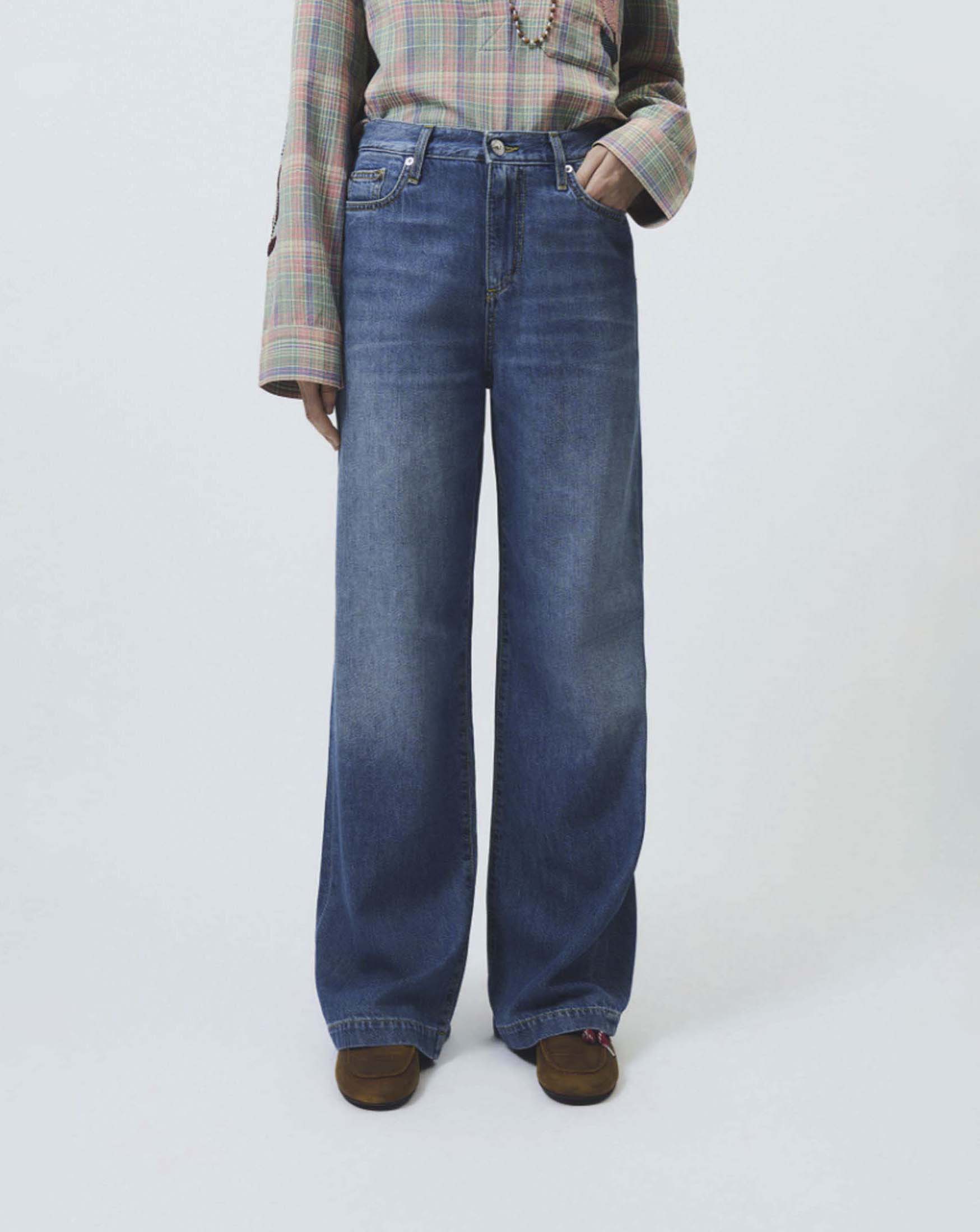 Jeans flare Marta Kir Royal Roy Roger's in denim leggero lavaggio super stone wash image
