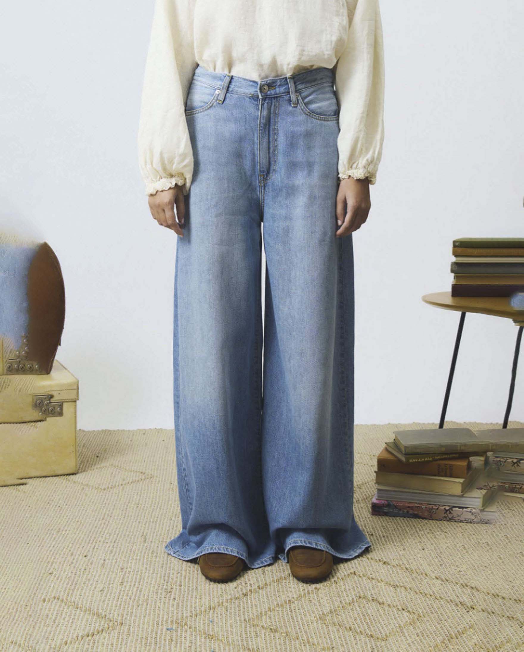 Jeans flare Kaori Vodka Souer Roy Roger's lavaggio super stone wash e vita alta image