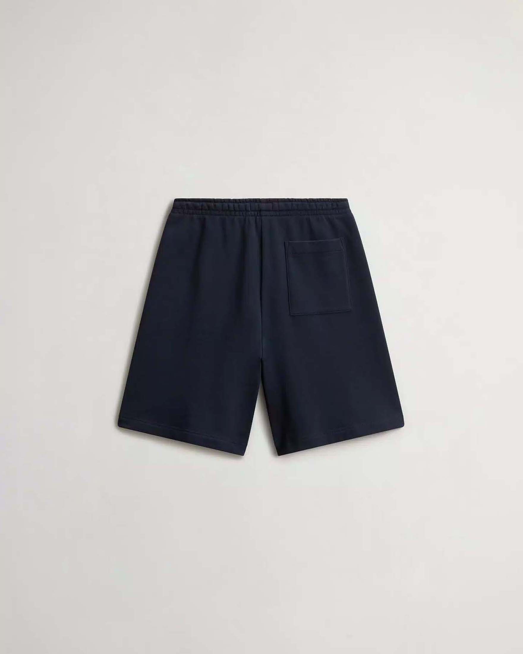 Bermuda blu Woolrich in felpa di puro cotone con mini logo image