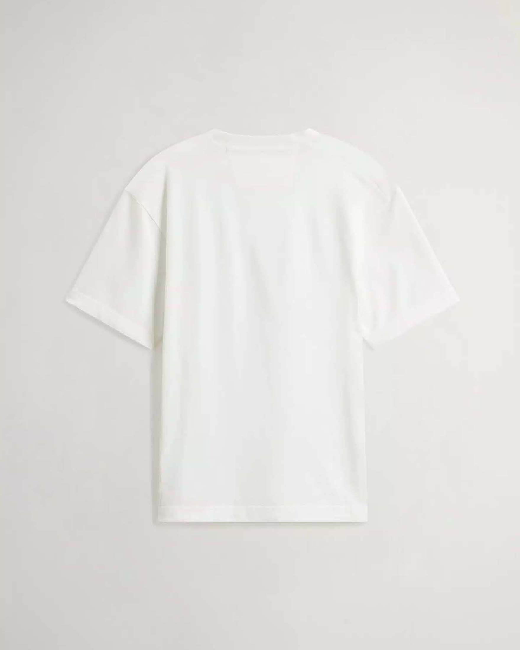 T-shirt bianca Woolrich in puro cotone con mini scritta logo image