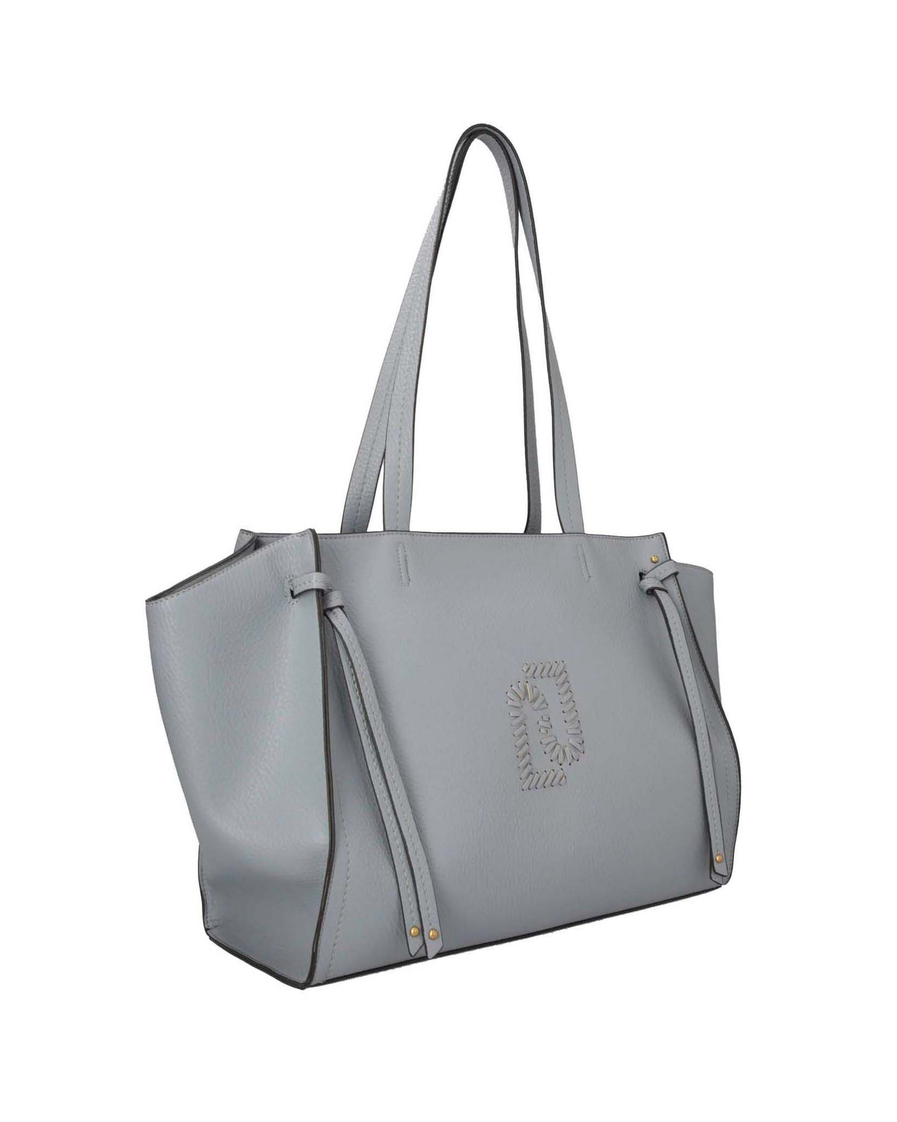 Borsa Liu Jo Accessories grigia in similpelle con logo ricamato sul fronte image