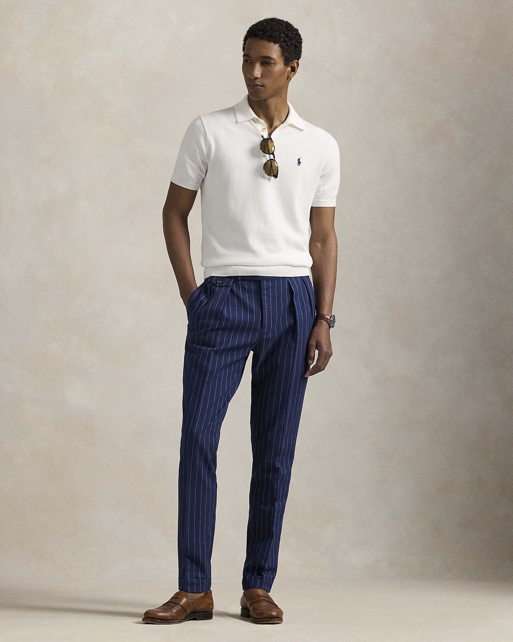 Polo bianca in maglia di cotone Polo Ralph Lauren regular-fit