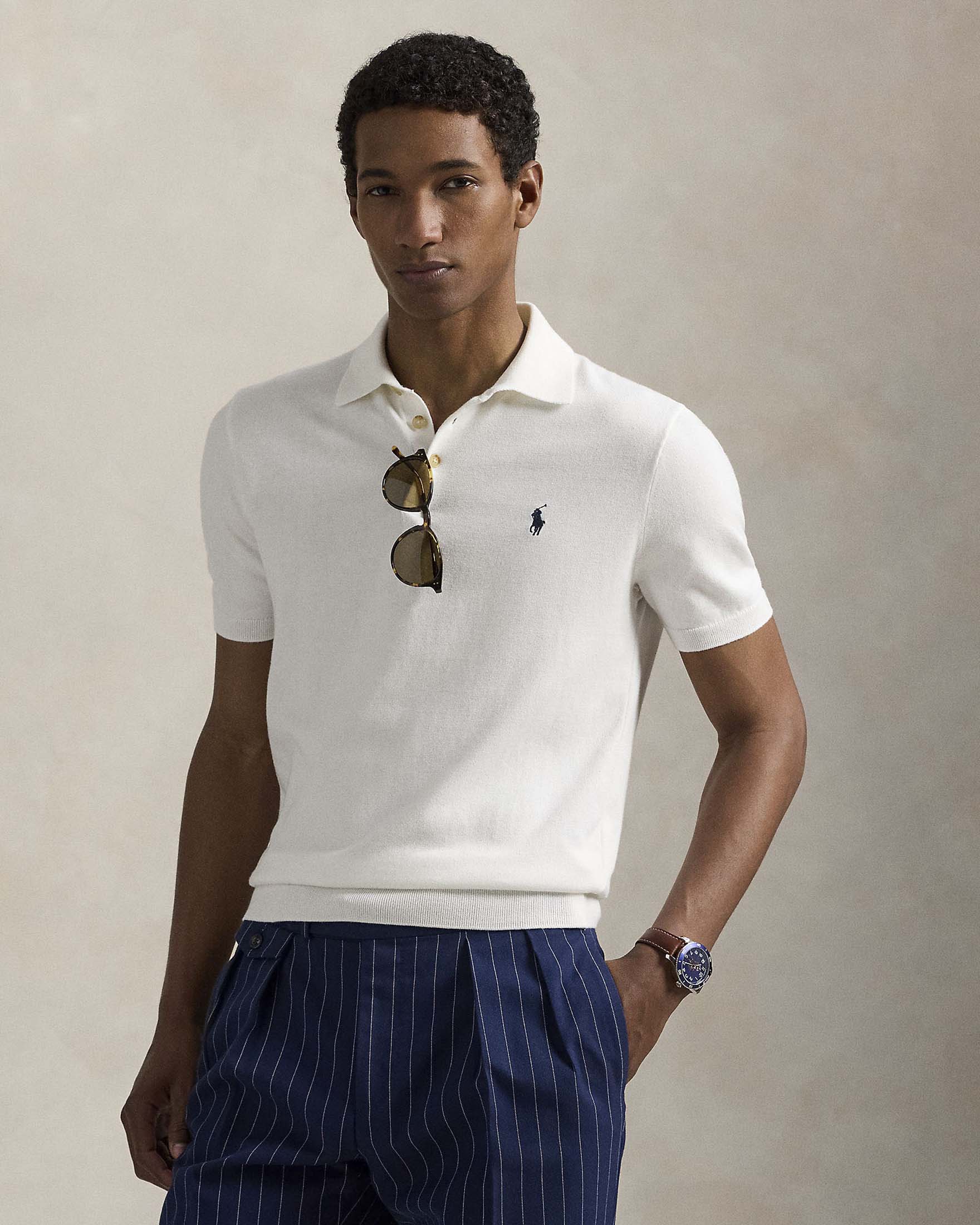 Polo bianca in maglia di cotone Polo Ralph Lauren regular-fit image