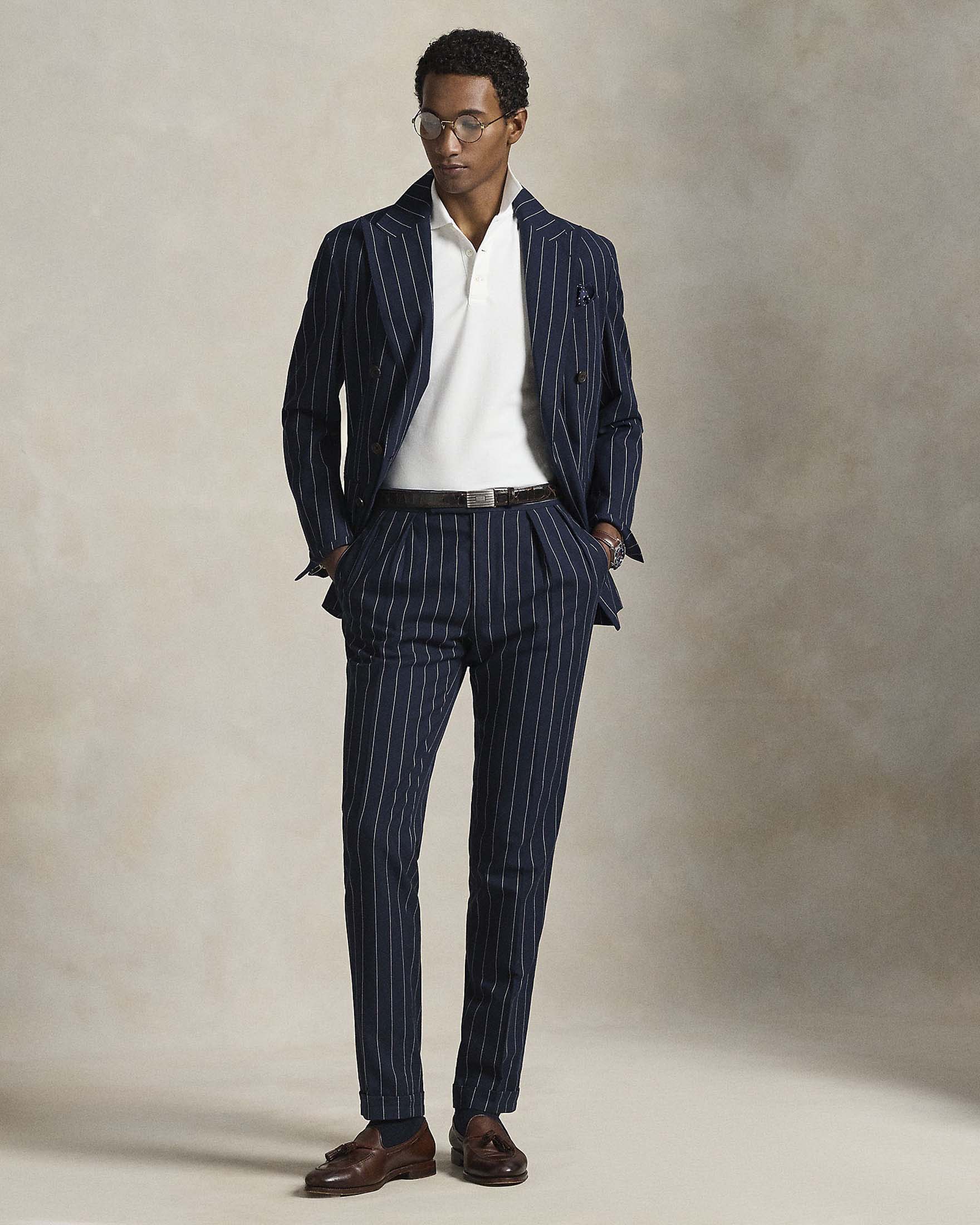 Polo bianca mezza manica Polo Ralph Lauren in piquè di cotone stretch custom-slim fit