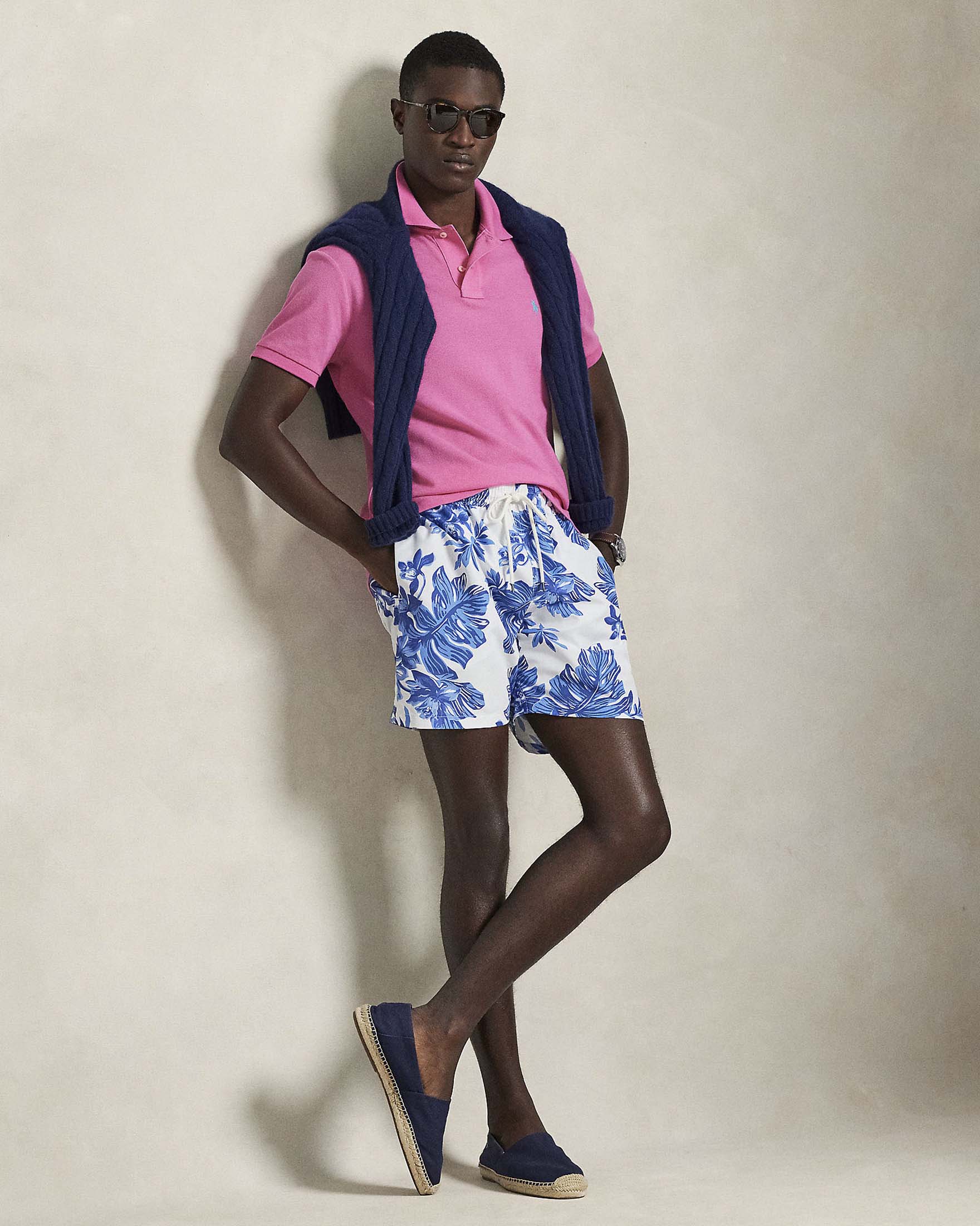 Polo fucsia custom slim-fit mezza manica in piquè di puro cotone