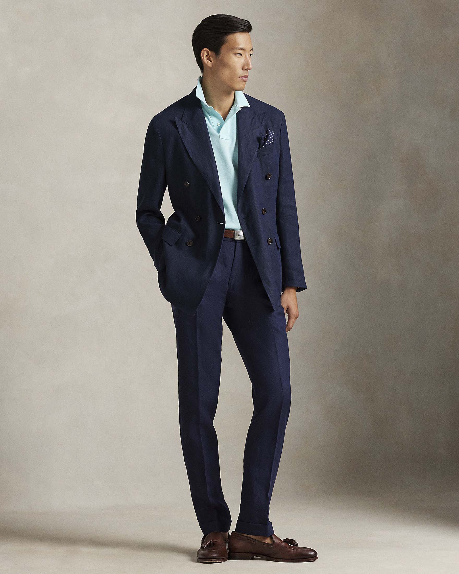 Polo acqua custom slim-fit mezza manica in piquè di puro cotone