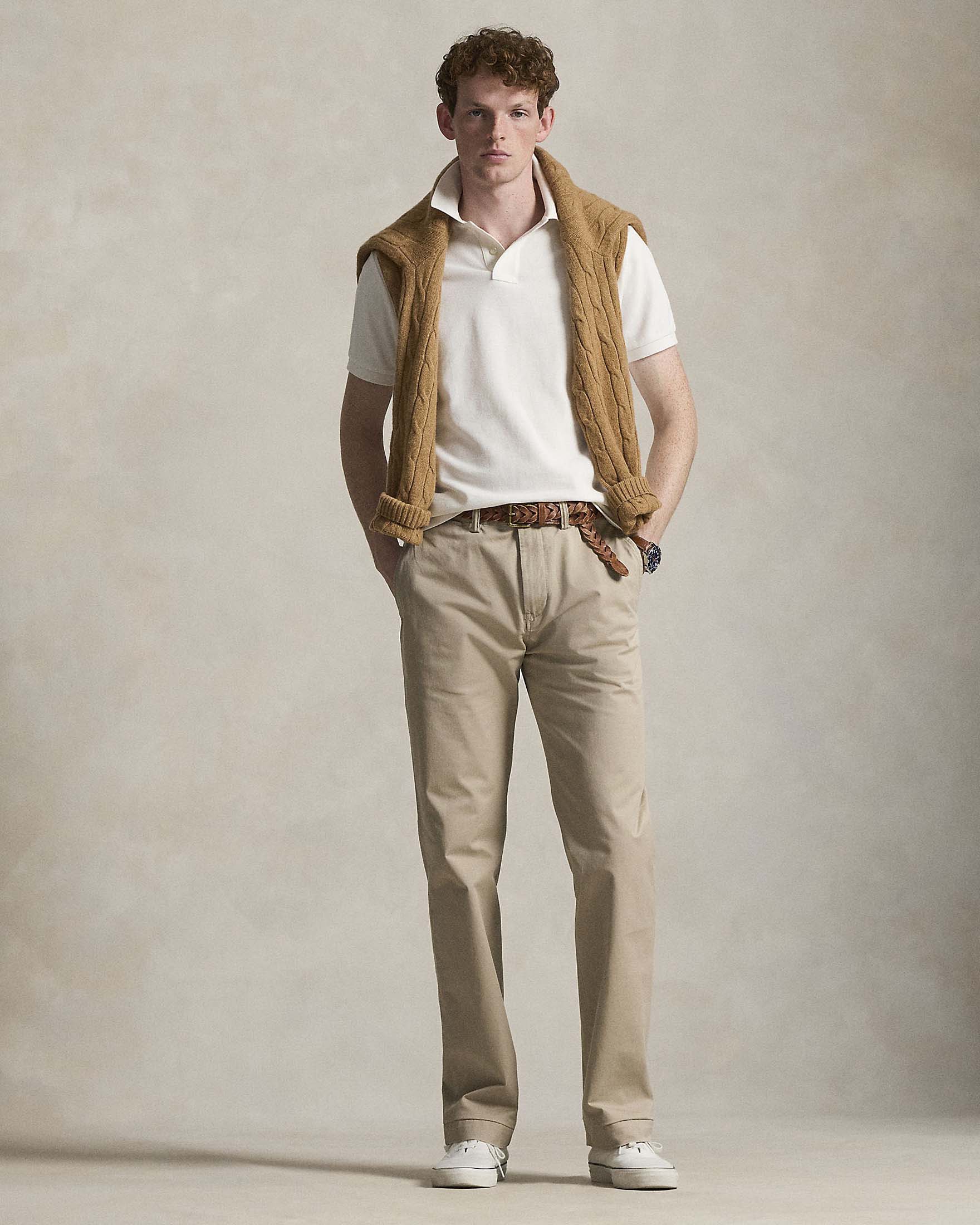 Polo panna custom slim-fit mezza manica in piquè di puro cotone