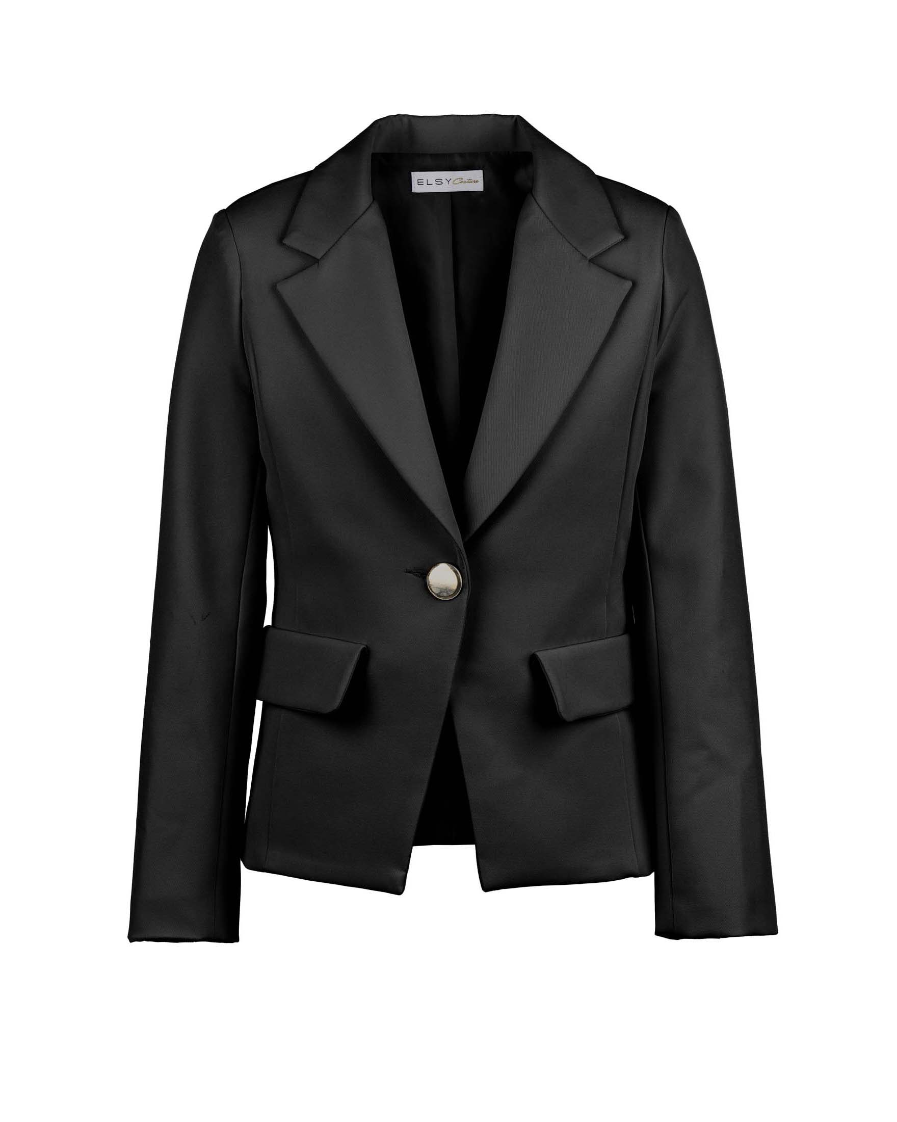 Blazer Elsy monopetto nero in cady