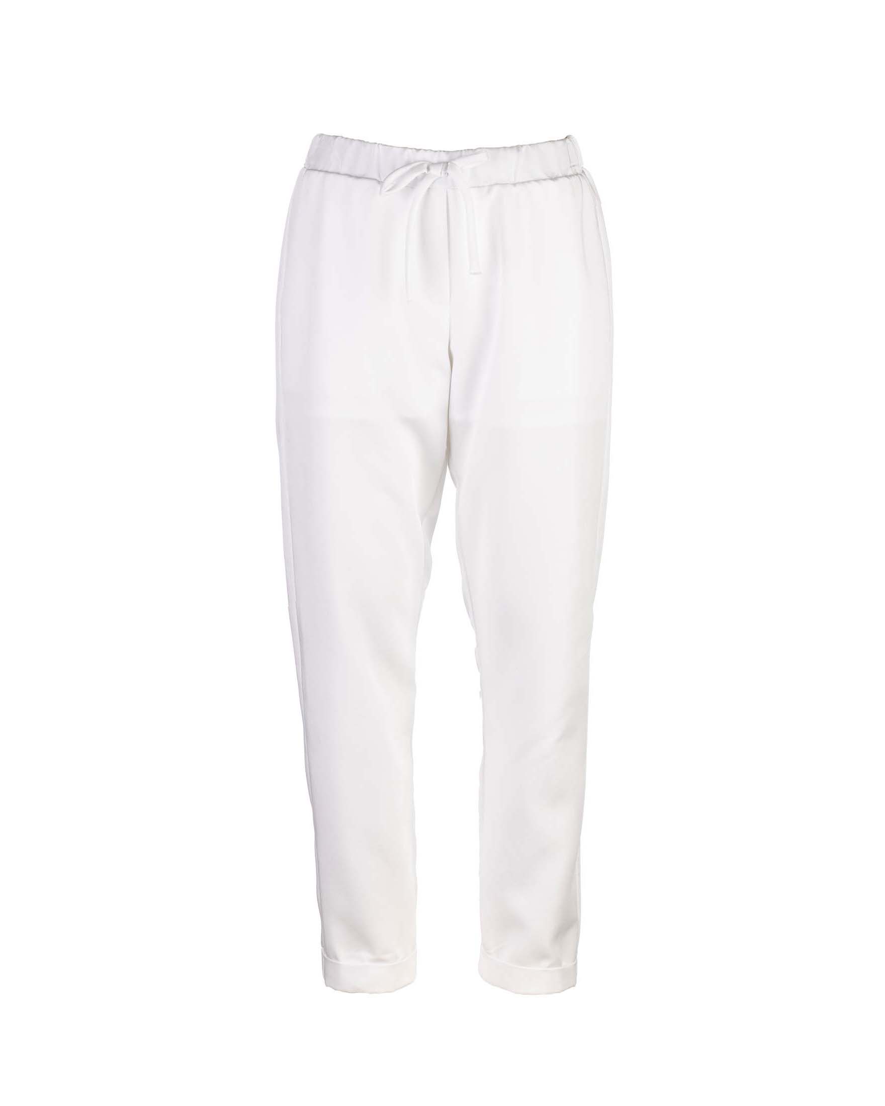 Pantalone loose fit Elsy bianco in viscosa