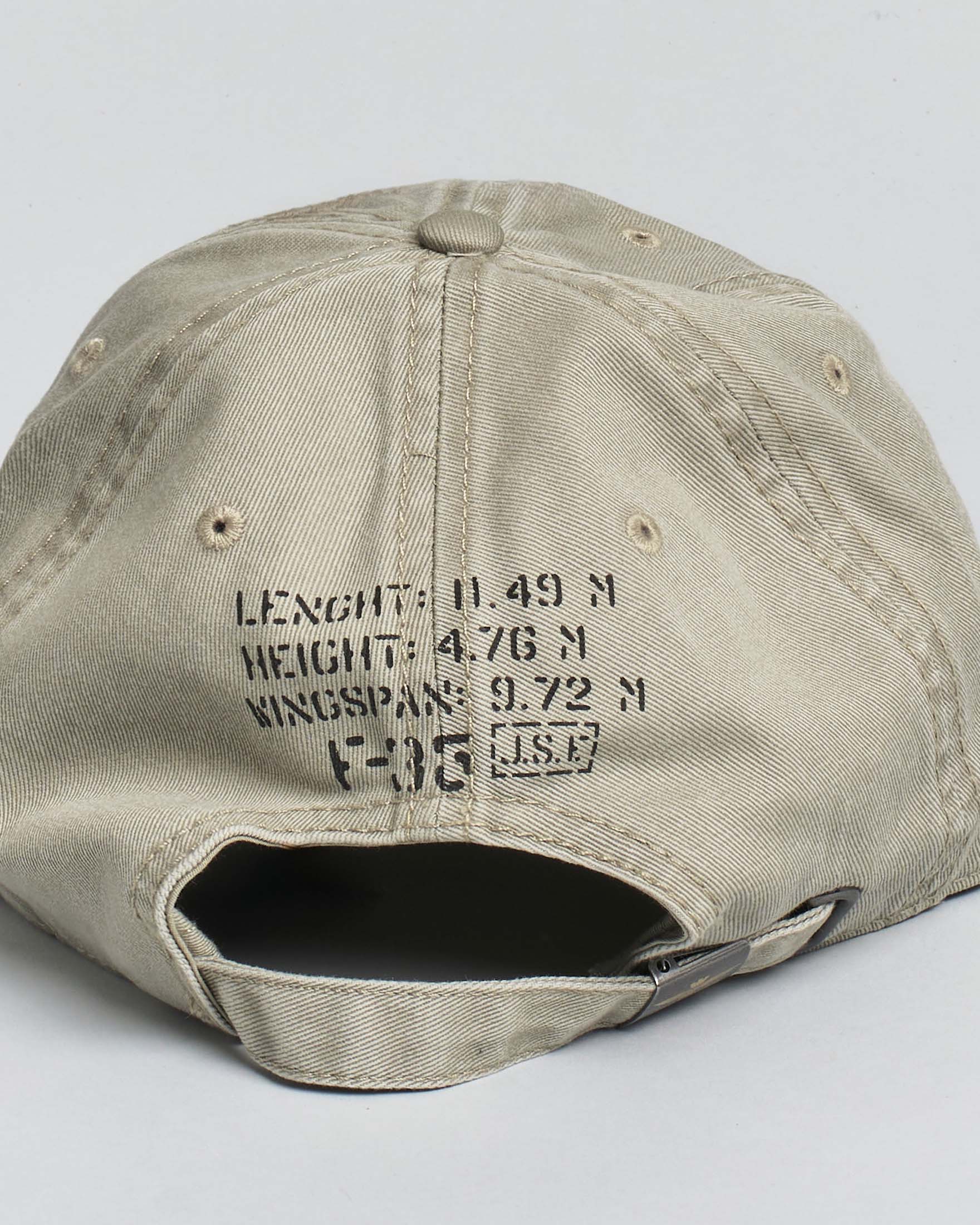 Berretto baseball Aeronautica Militare gesso in cotone con trattamento pigment dye image