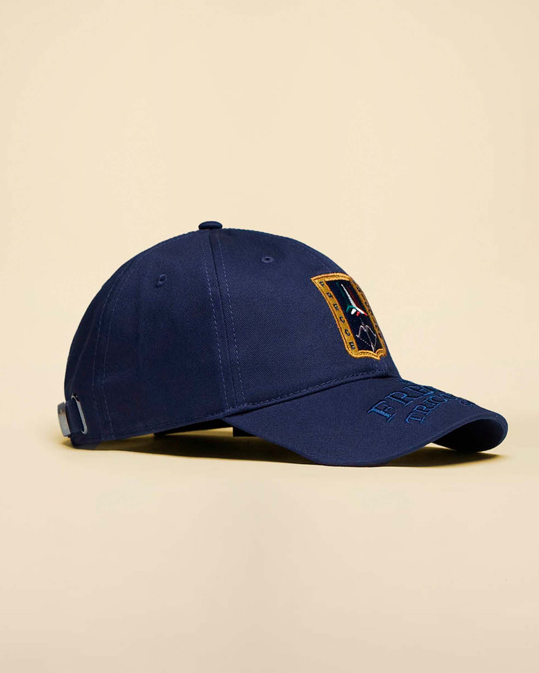 Berretto baseball Aeronautica Militare blu in cotone con stemma Frecce Tricolori