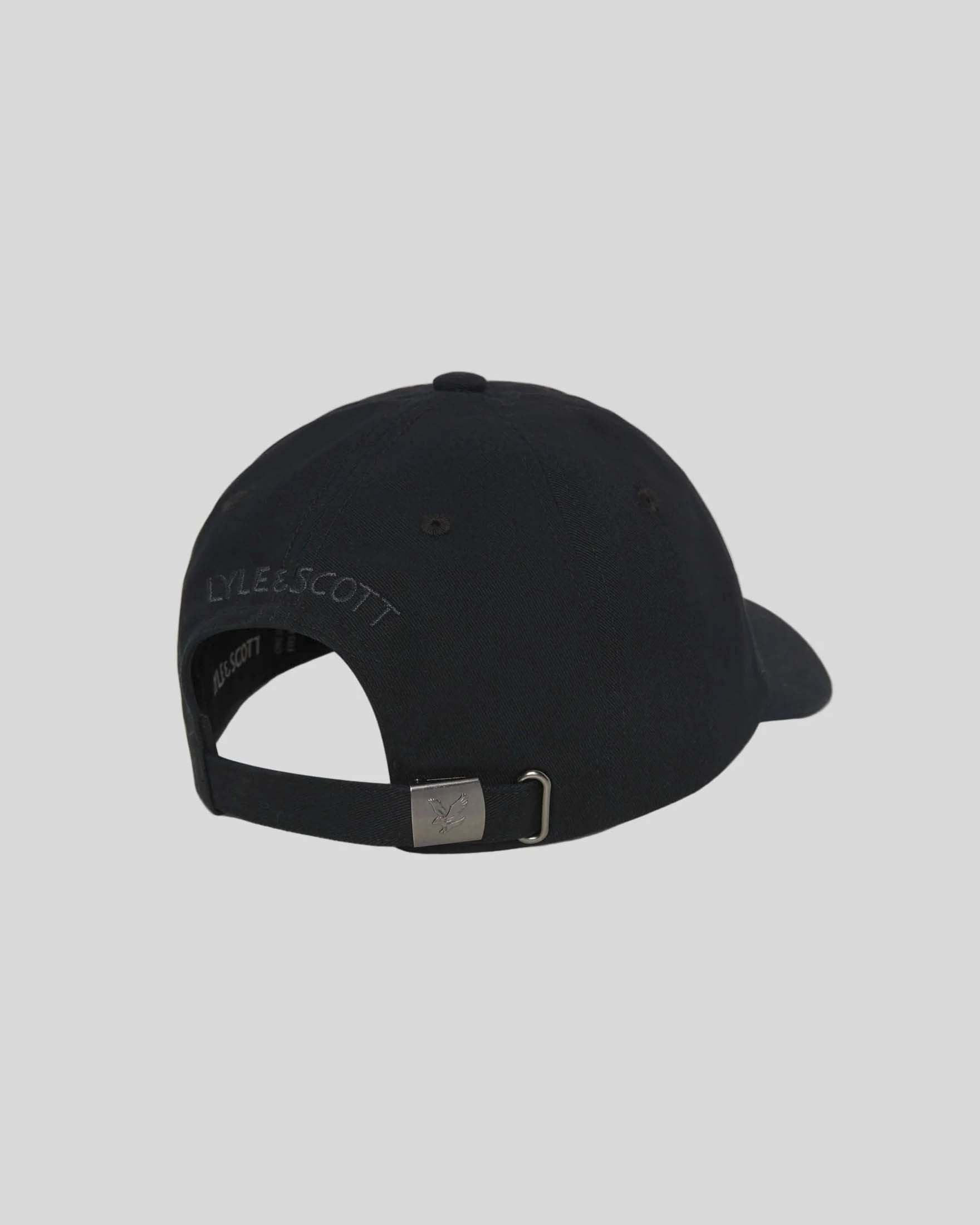 Berretto baseball nero Lyle & Scott con logo aquila gialla davanti image