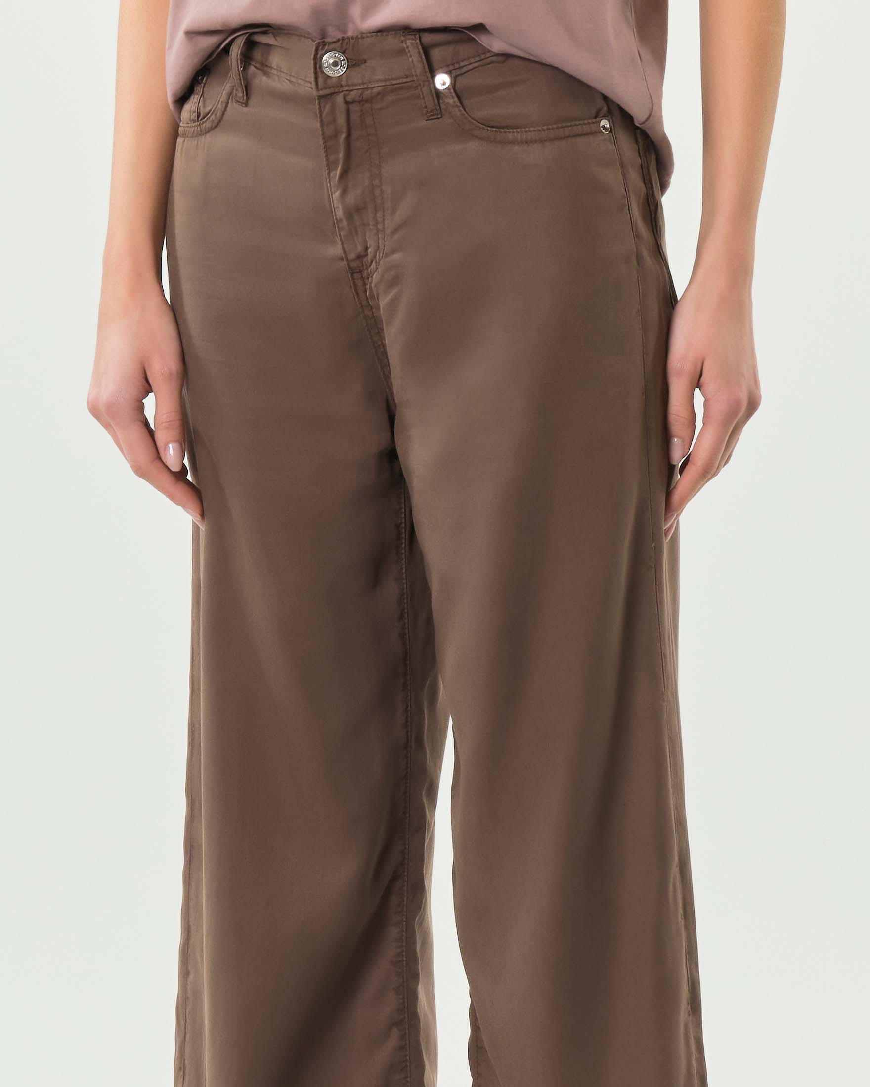 Jeans marrone flare Roy Roger's Marta in tencel image