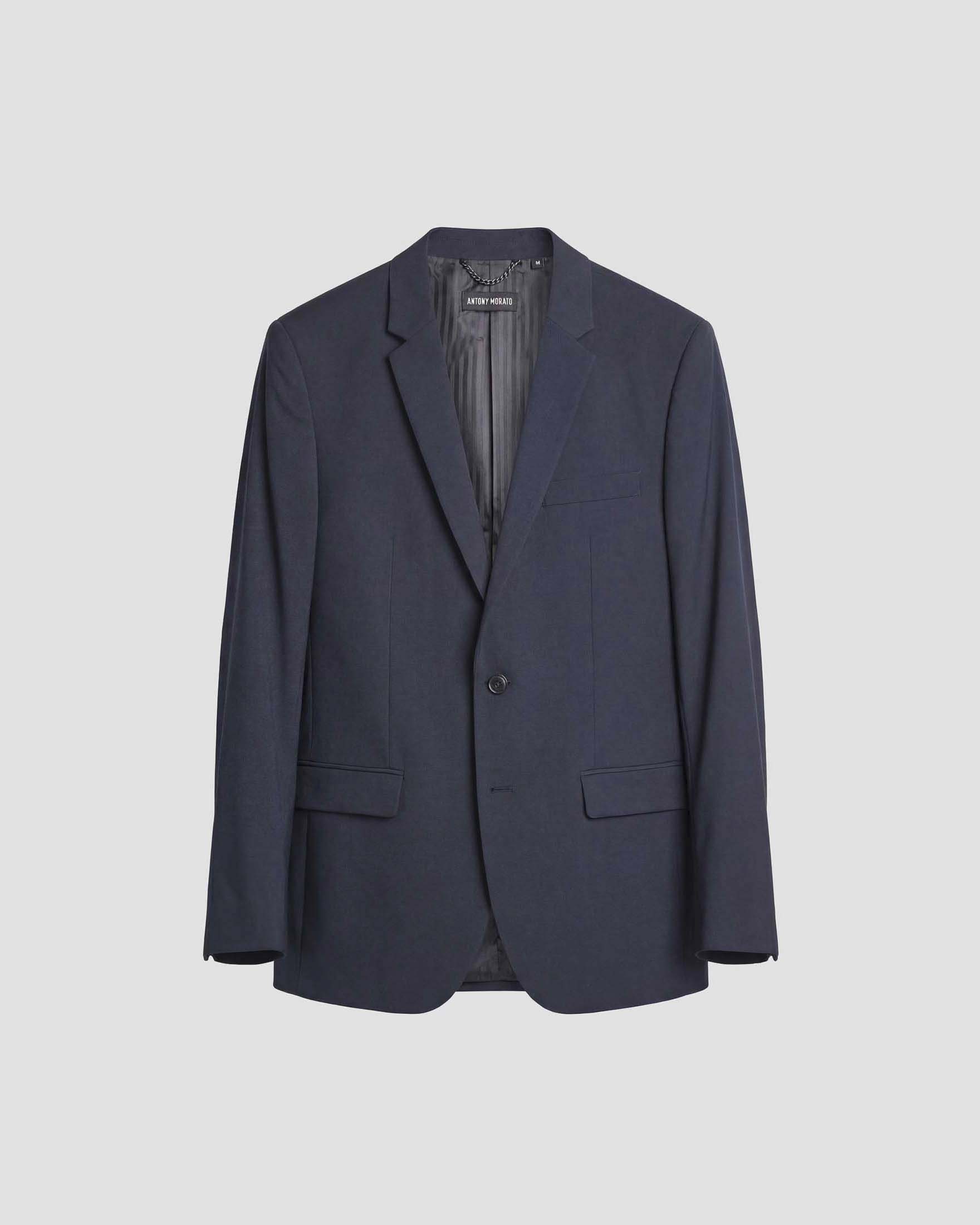 Blazer monopetto Antony Morato blu scuro in misto viscosa elasticizzata