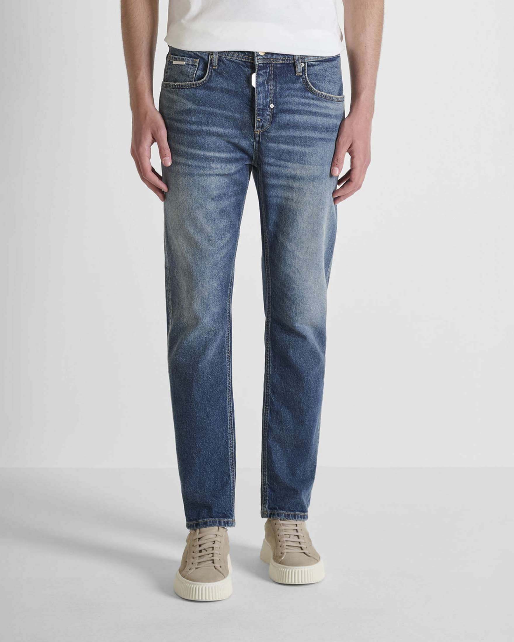 Jeans Antony Morato lavaggio medio in cotone elasticizzato con placchetta porta logo
