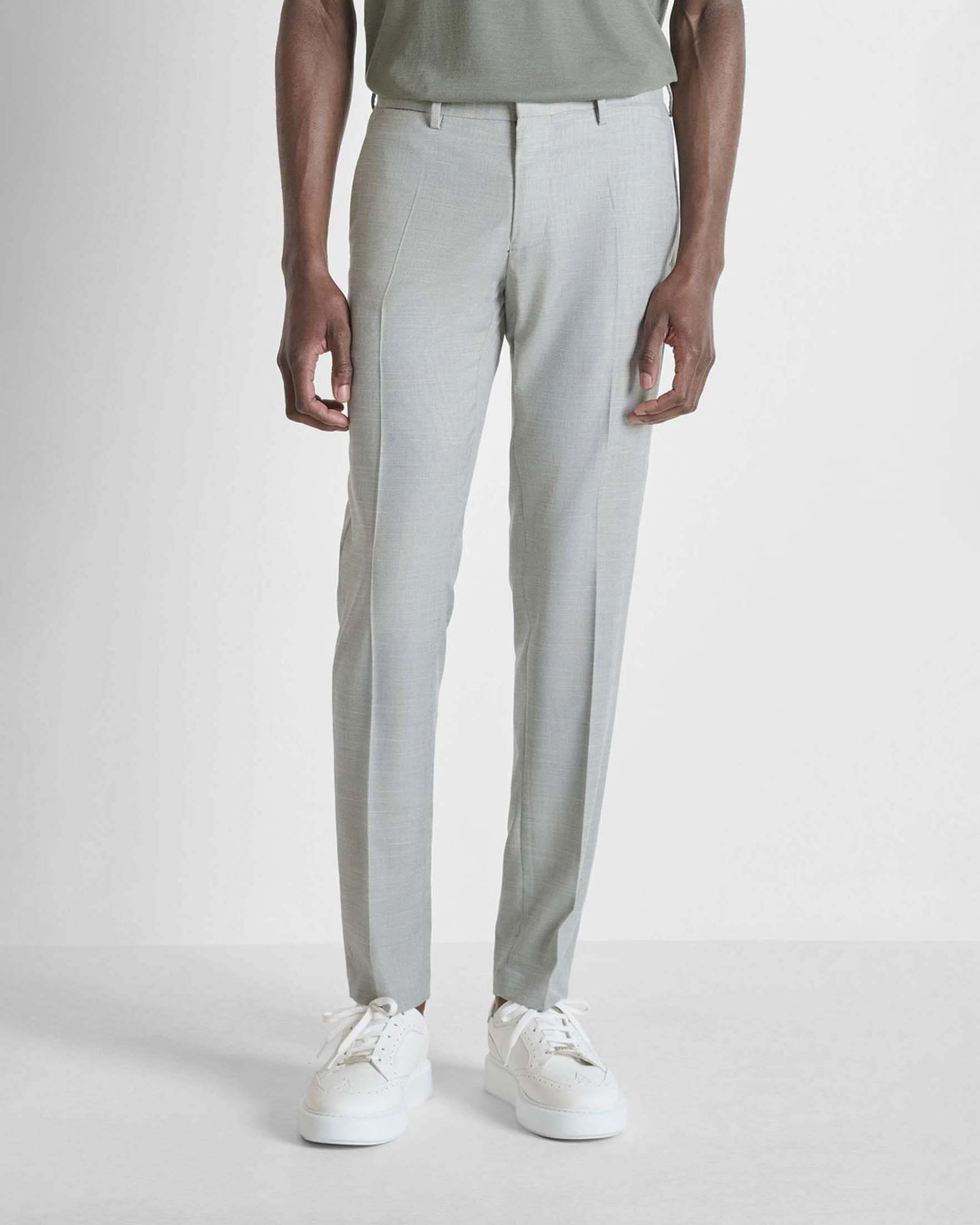 Pantaloni chinos Antony Morato salvia in misto viscosa elasticizzata effetto fiammato