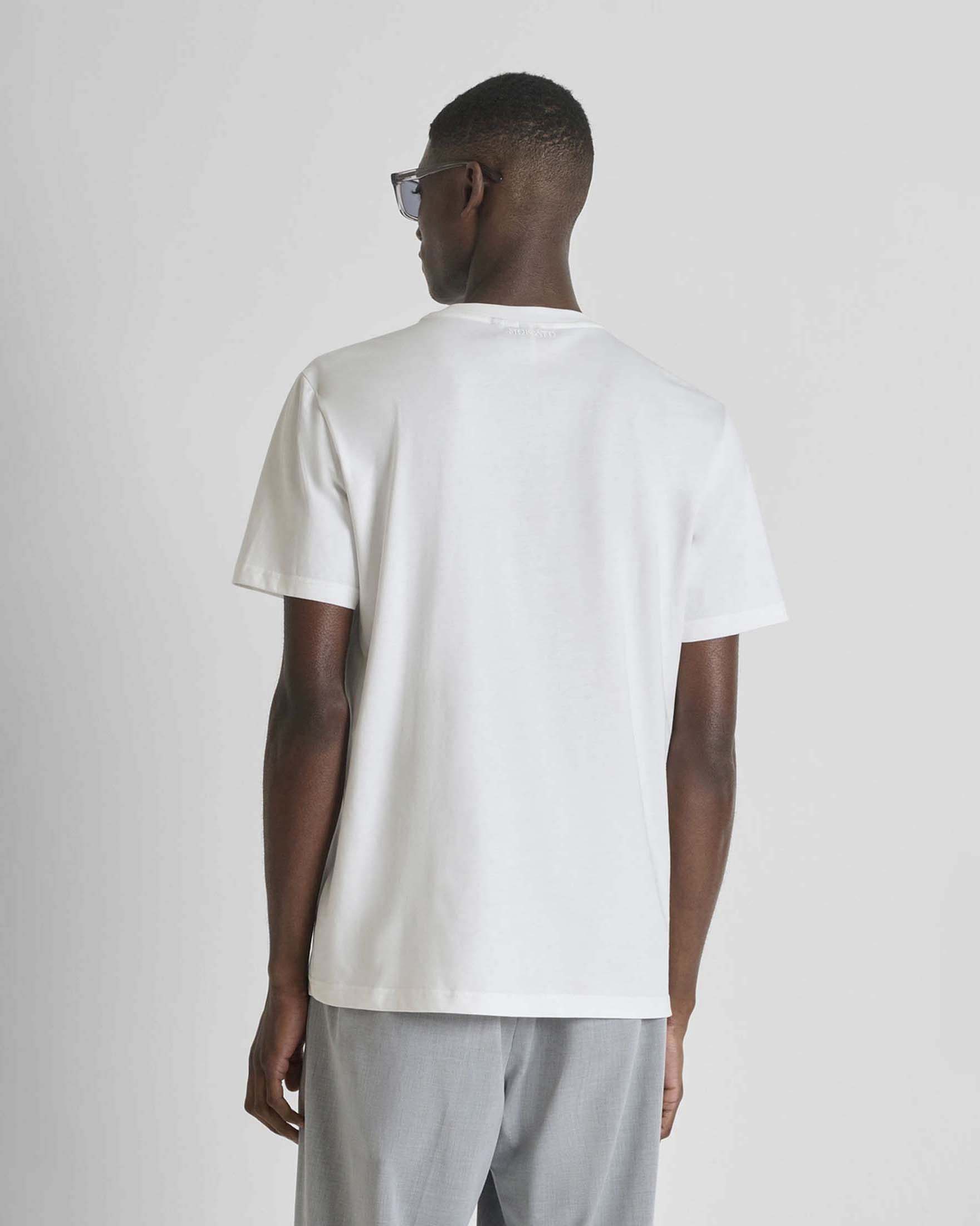 T-shirt mezza manica Antony Morato bianca in cotone con stampa teschio image