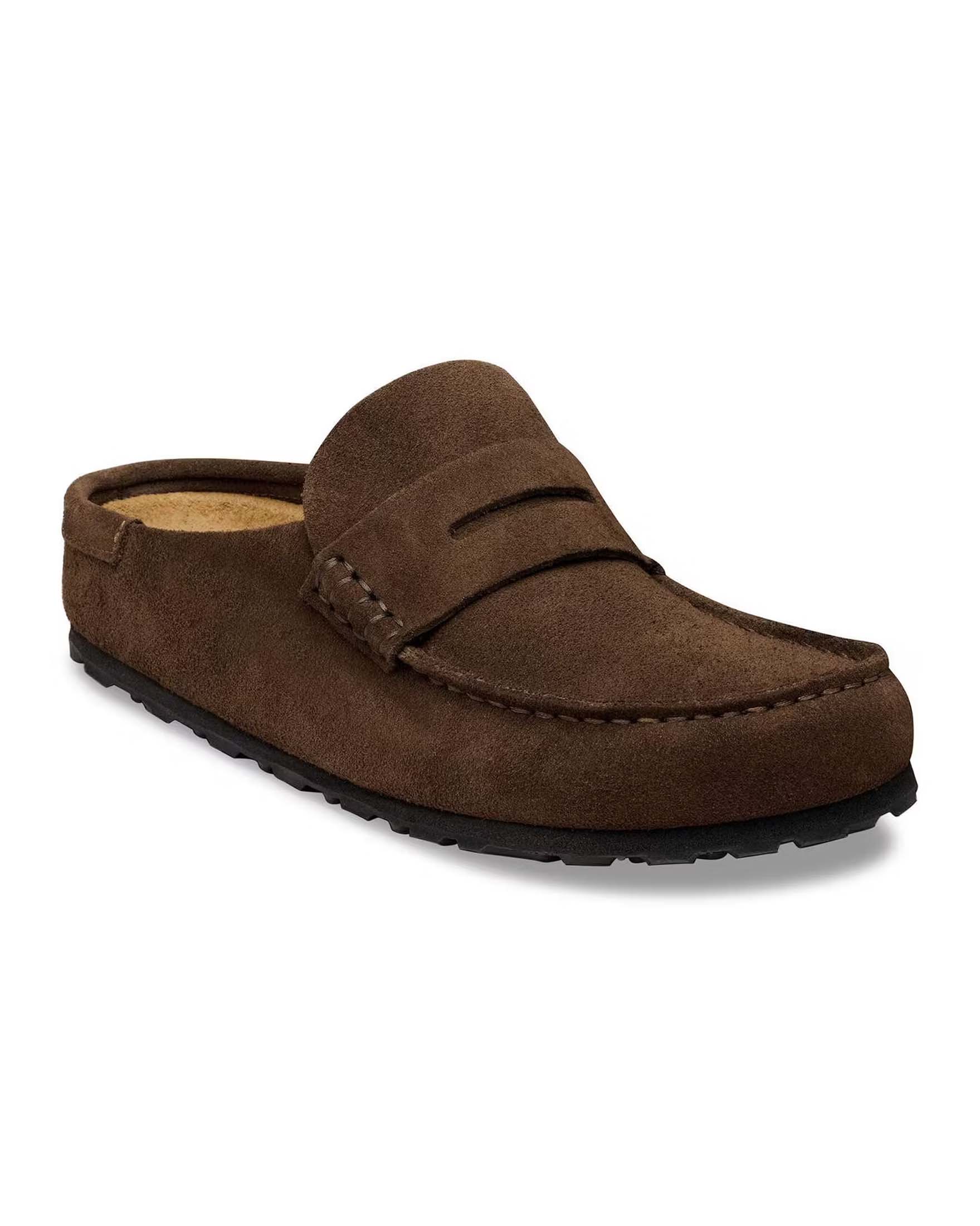 Sandalo a mocassino Naples Wrapped in pelle scamosciata marrone