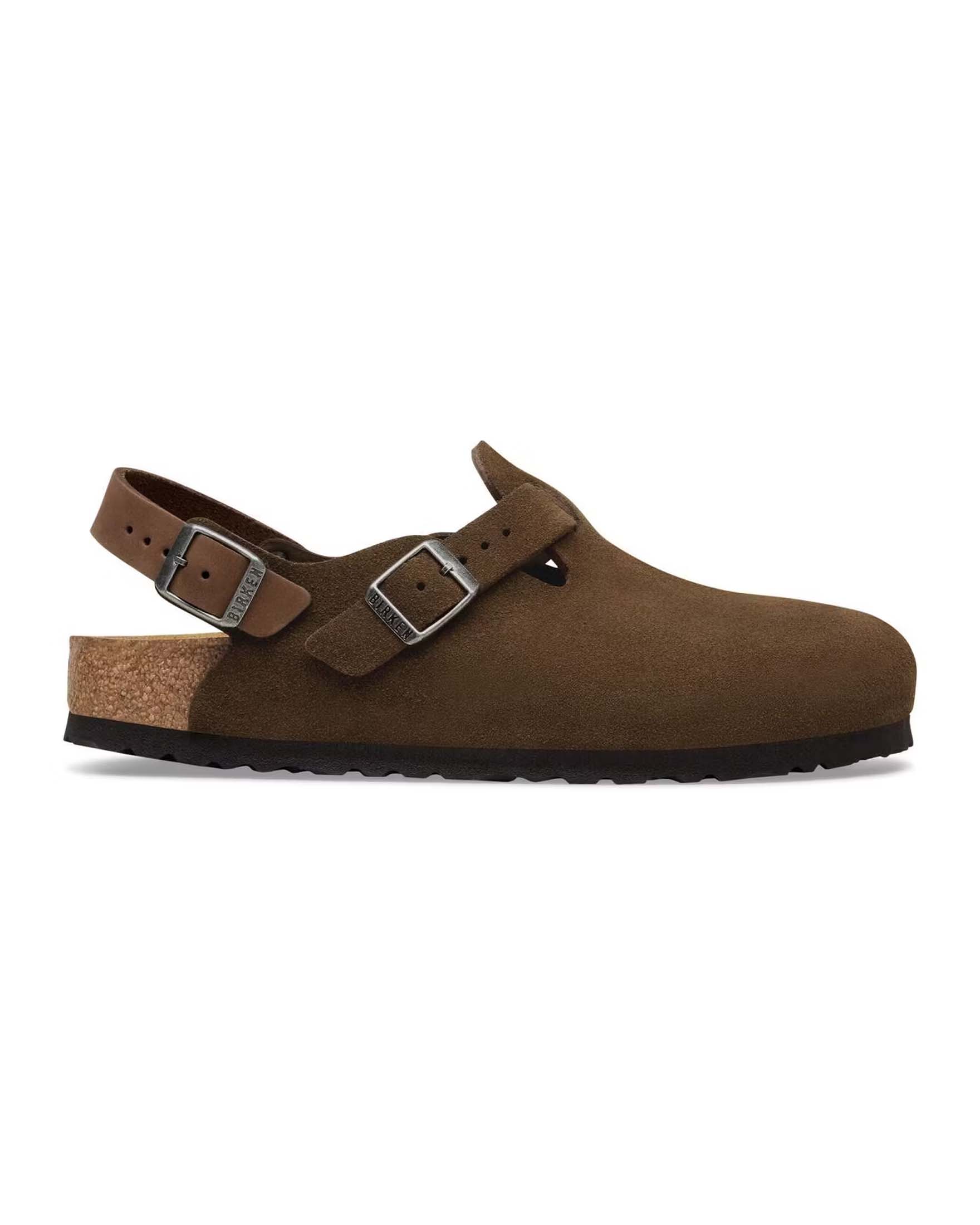 Sandalo Birkenstock Tokio marrone in pelle scamosciata image