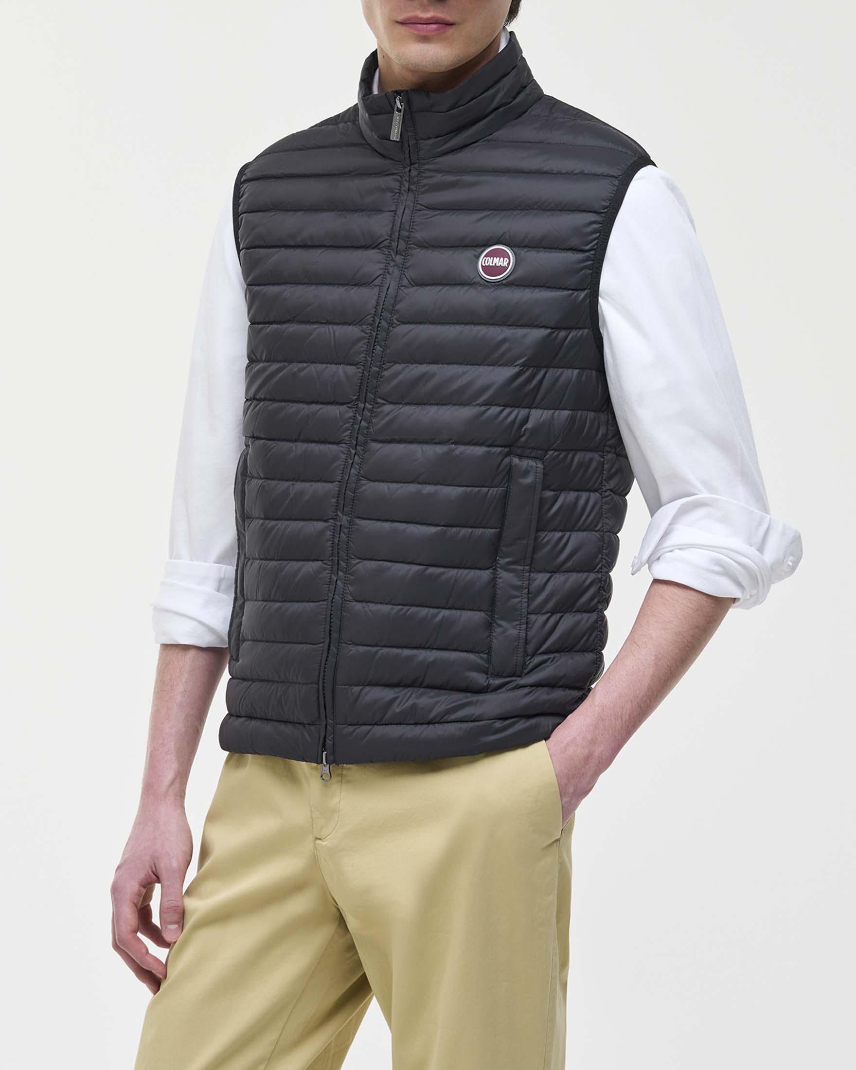 Piumino gilet Colmar Originals nero in nylon imbottito in piuma image