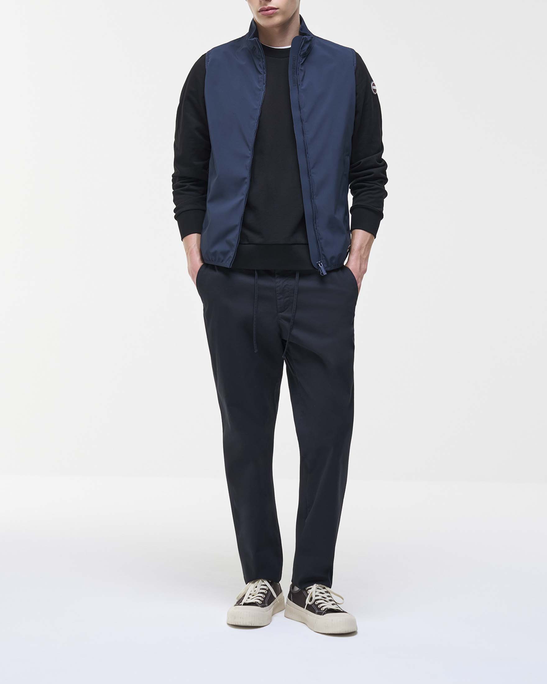 Gilet Originals blu in softshell elasticizzato