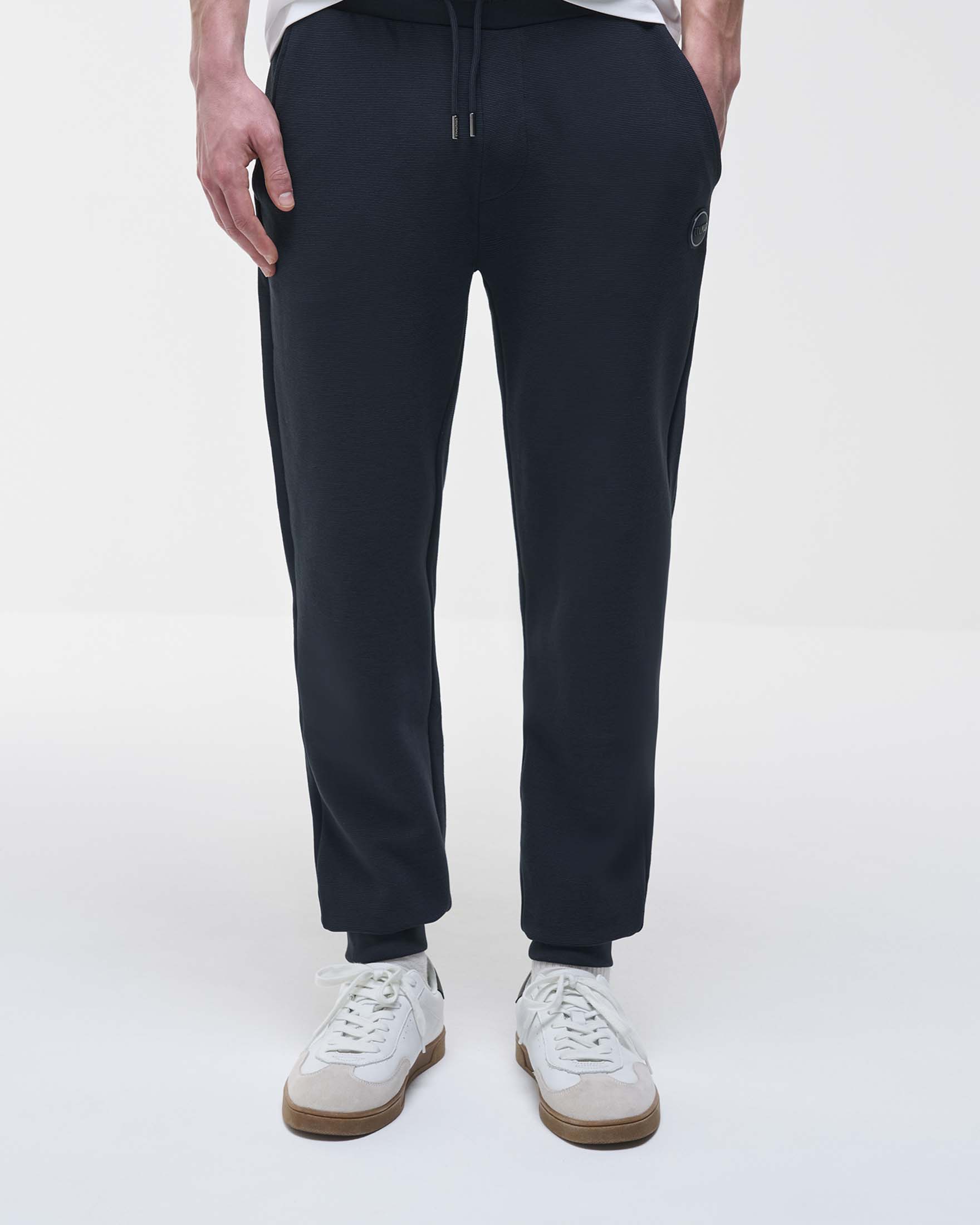 Pantalone blu Colmar Originals in felpa con lavorazione ottoman millerighe image
