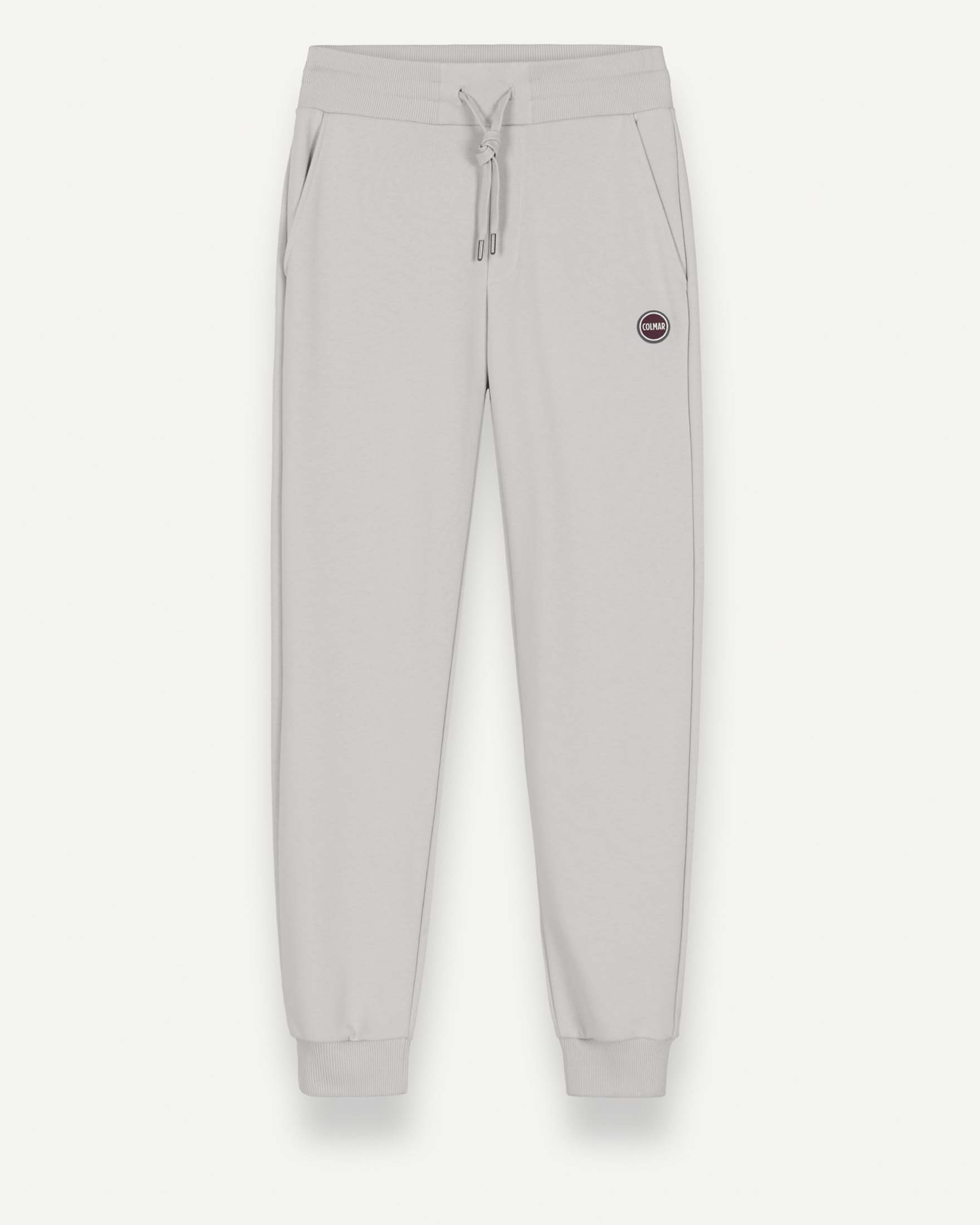Pantalone beige Originals in felpa di cotone con logo bollo applicato