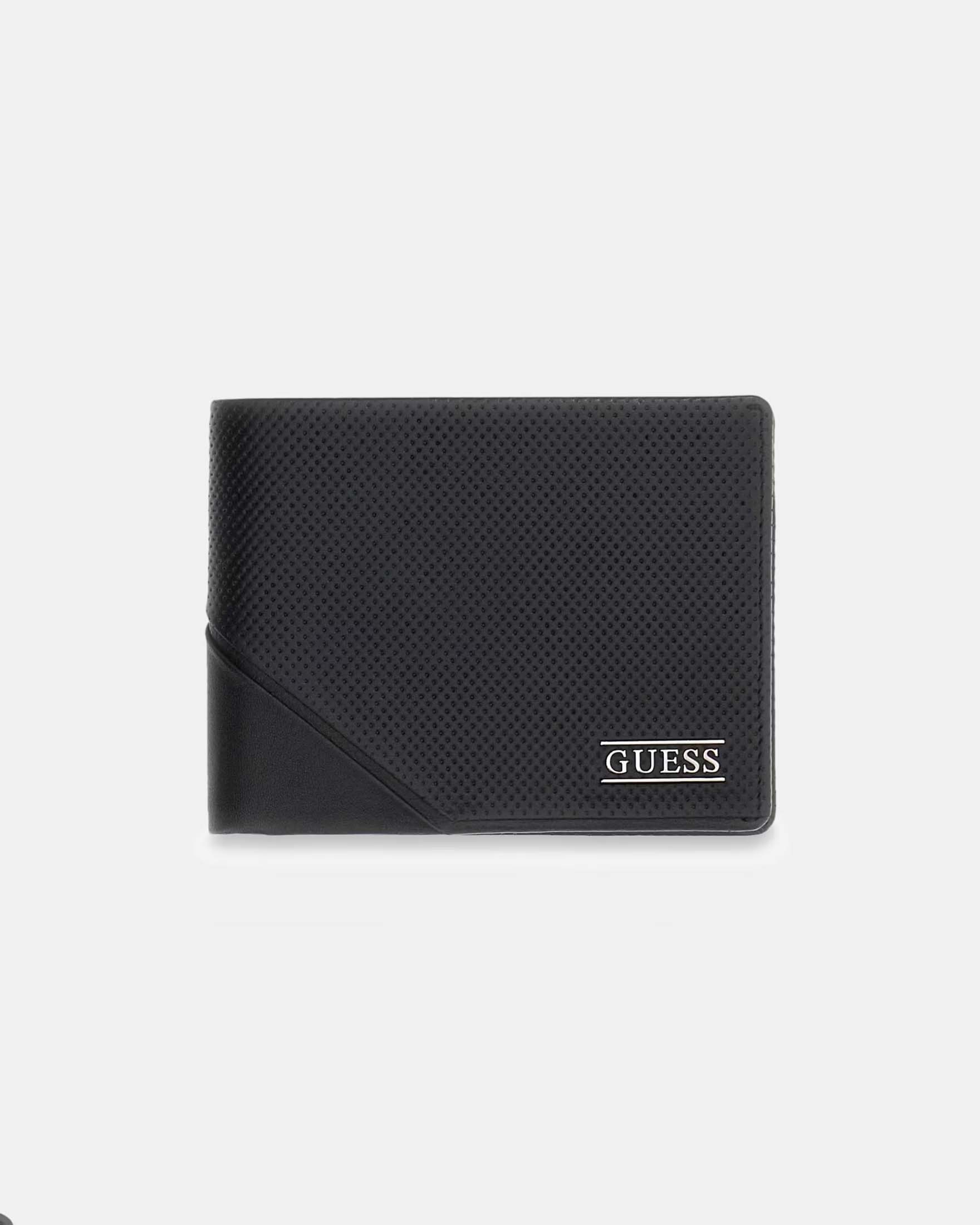 Portafoglio Guess in pelle traforata con portamonete