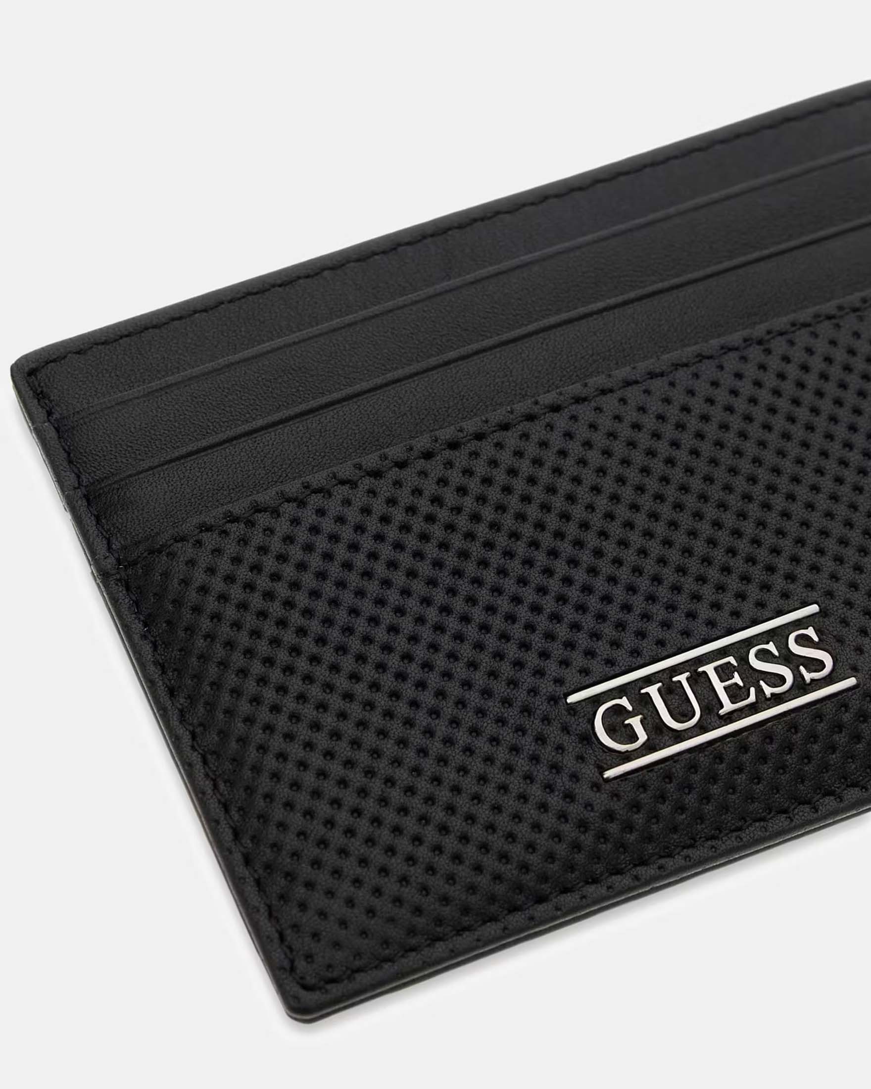 Portacarte Guess in pelle traforata