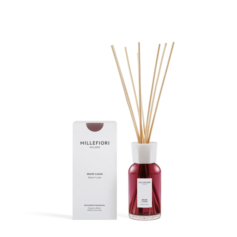 Diffusore di Fragranza a Stick 250 ml. Grape Cassis Millefiori Milano