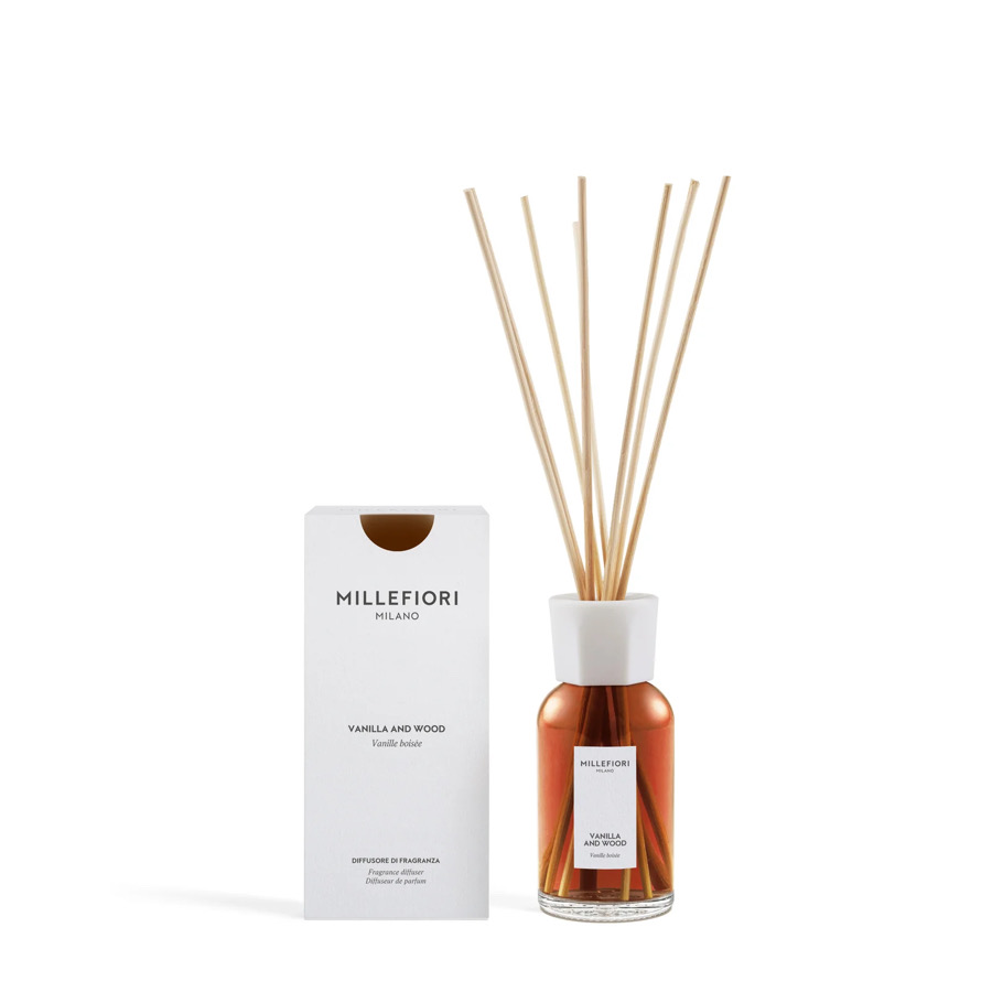 Diffusore di Fragranza a Stick 100 ml. Vanilla & Wood Millefiori Milano