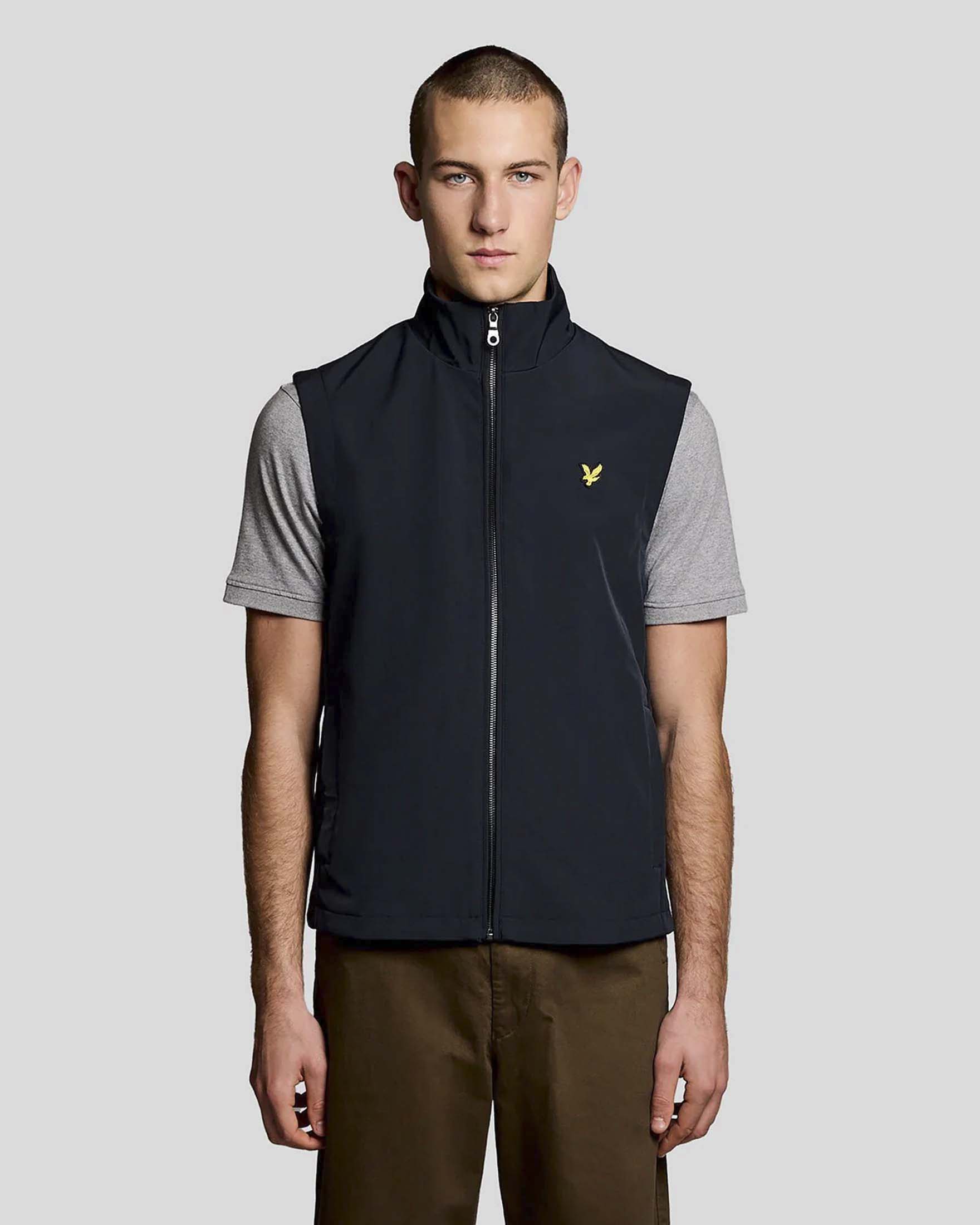 Gilet Lyle & Scott blu in softshell elasticizzato image