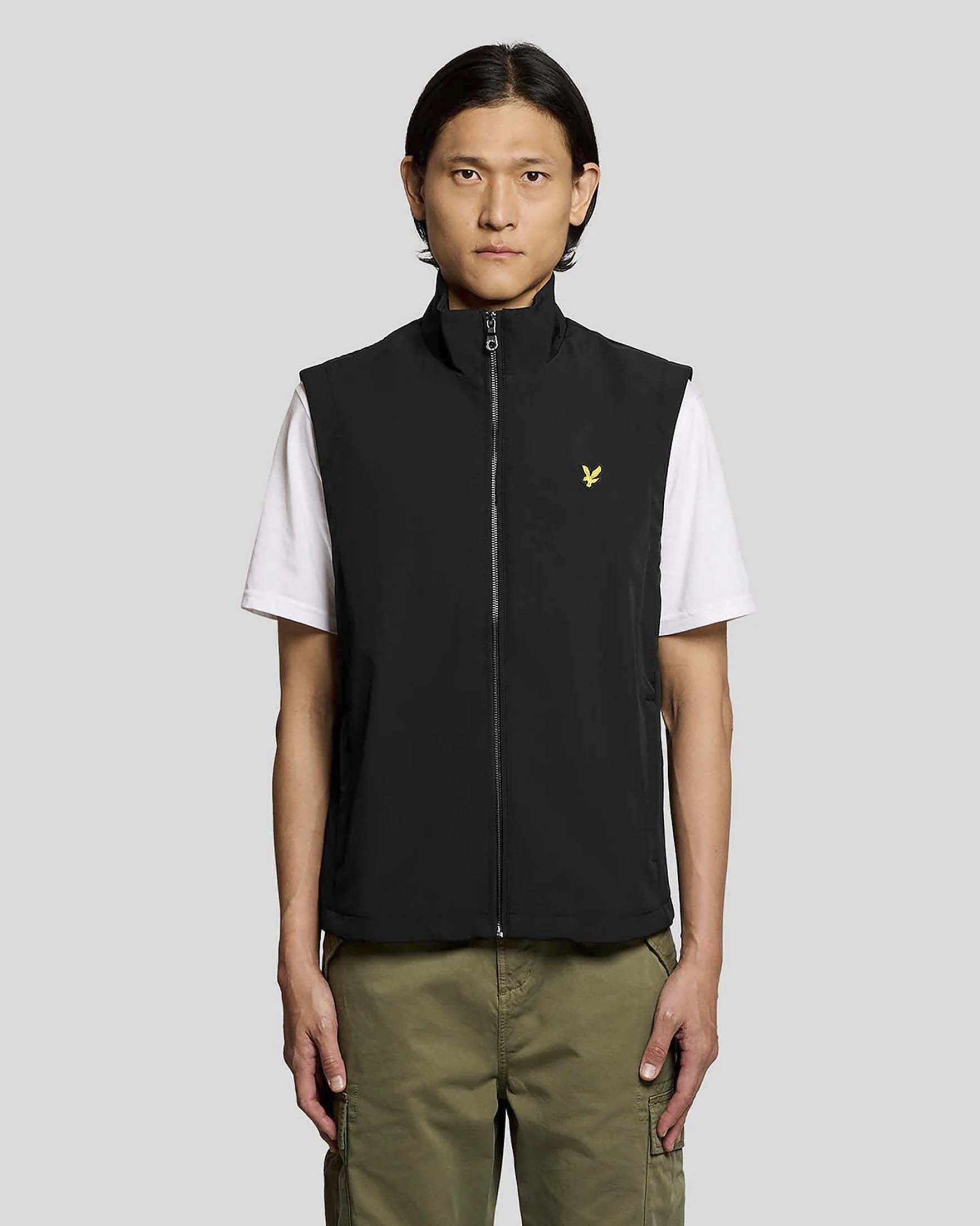 Gilet Lyle & Scott nero in softshell elasticizzato image