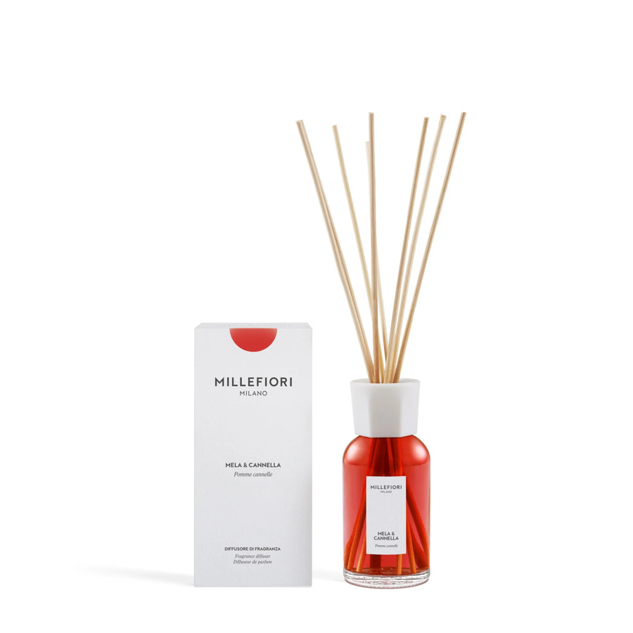 Diffusore di Fragranza a Stick 100 ml. Mela e Cannella Millefiori Milano