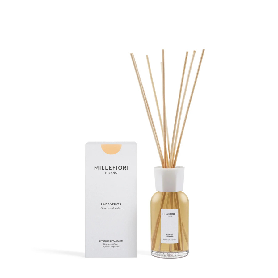 Diffusore di Fragranza a Stick 100 ml. Lime & Vetiver Millefiori Milano