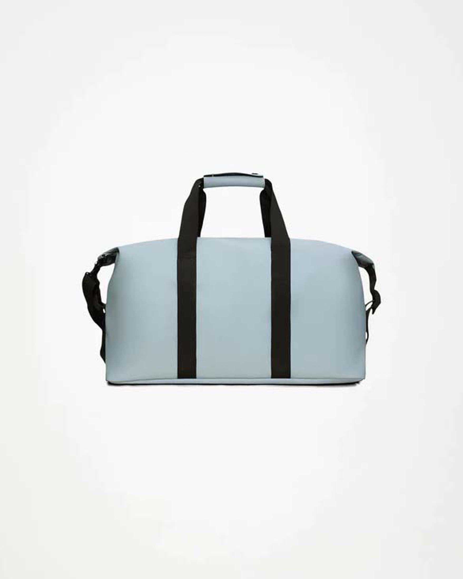 Borsa Rains Weekend Bag grigia in tessuto impermeabile effetto gommato con tracolla removibile
