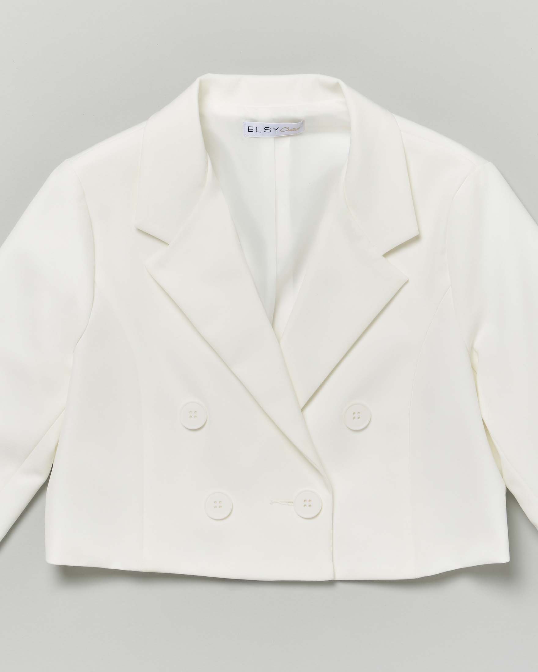 Blazer cropped Elsy avorio doppio petto image
