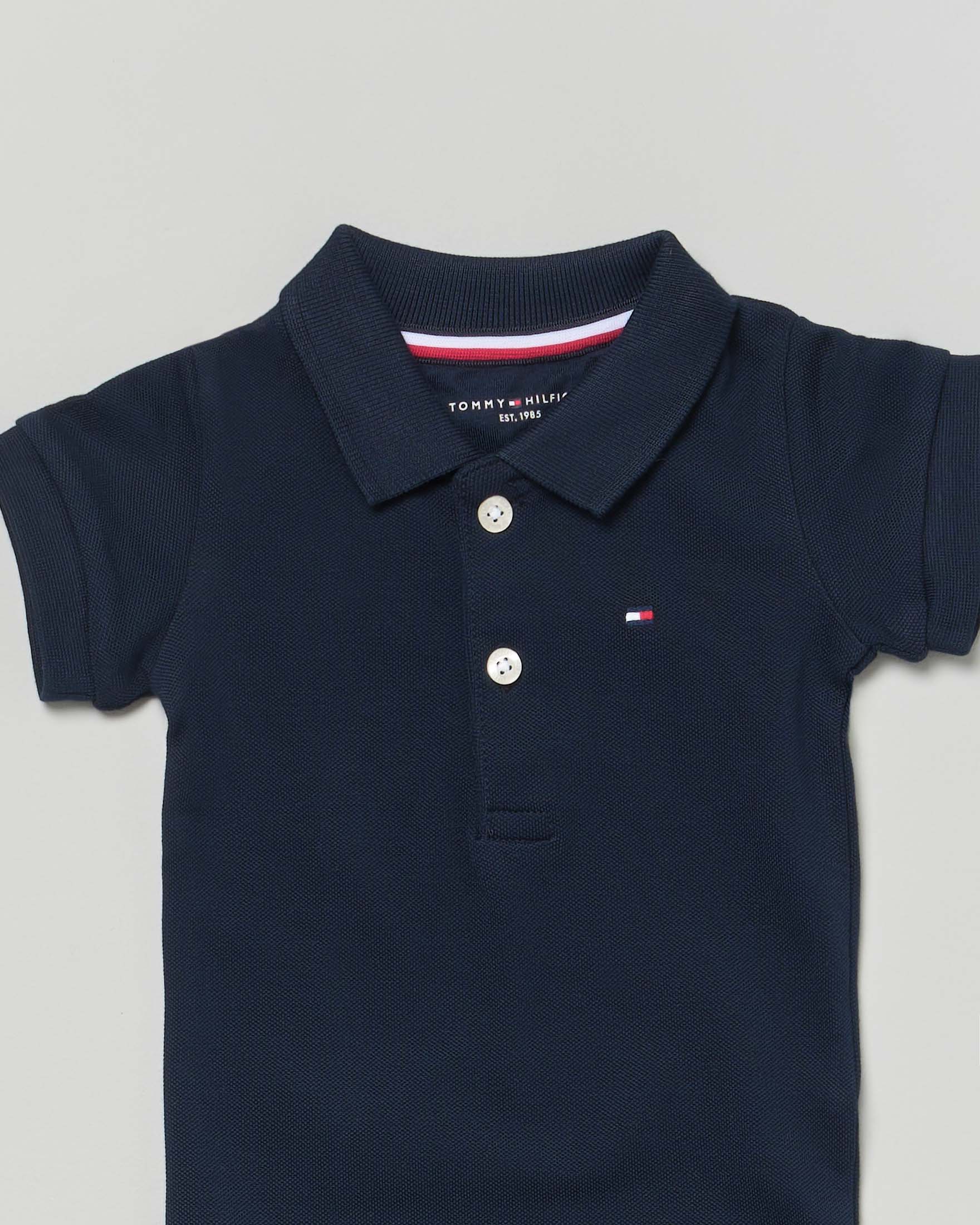 Body Tommy Hilfiger blu modello polo in cotone stretch image