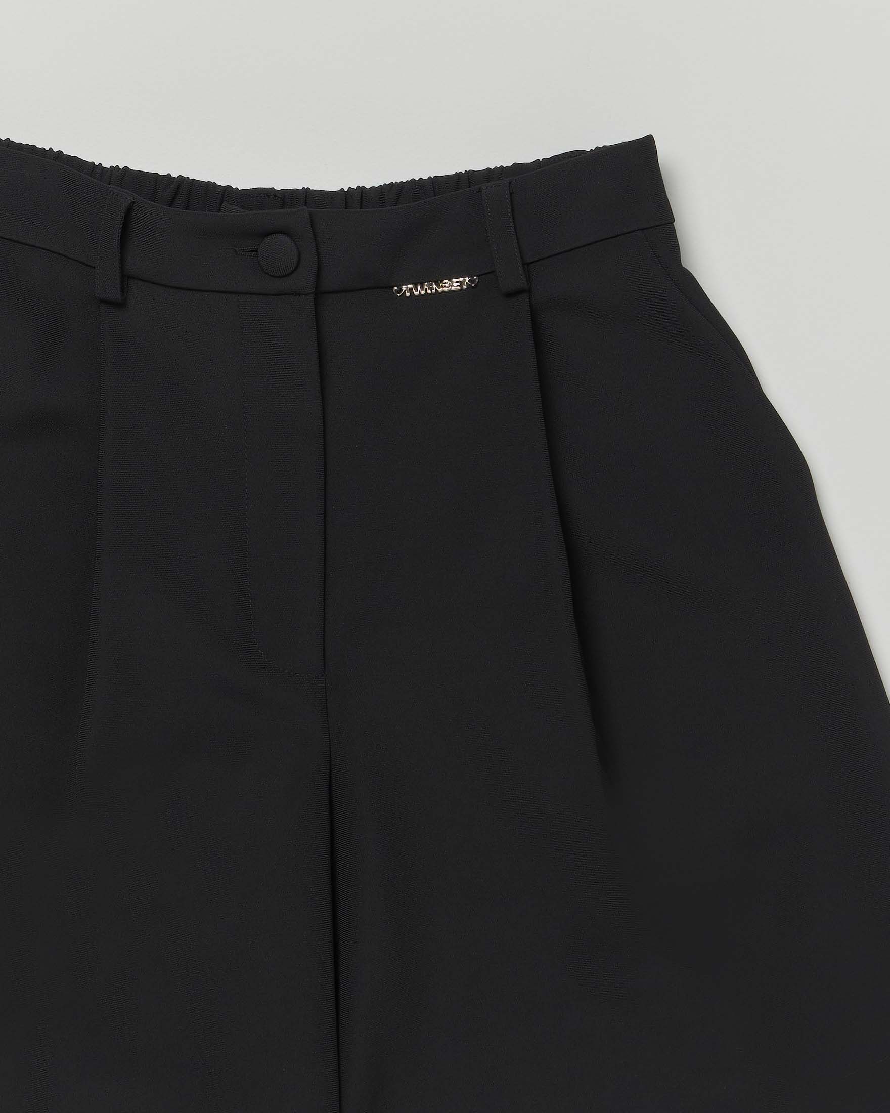 Bermuda Twinset nero in cady con pinces image