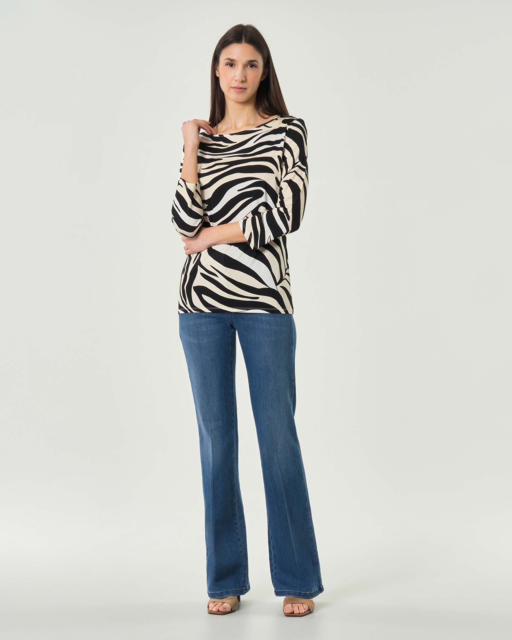 Jeans bootcut Marella Sport lavaggio stone wash con linea svasata sul fondo