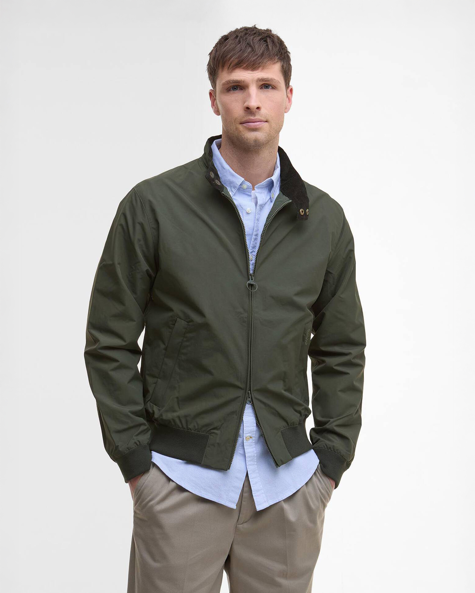 Giacca bomber Royston verde in tessuto impermeabile