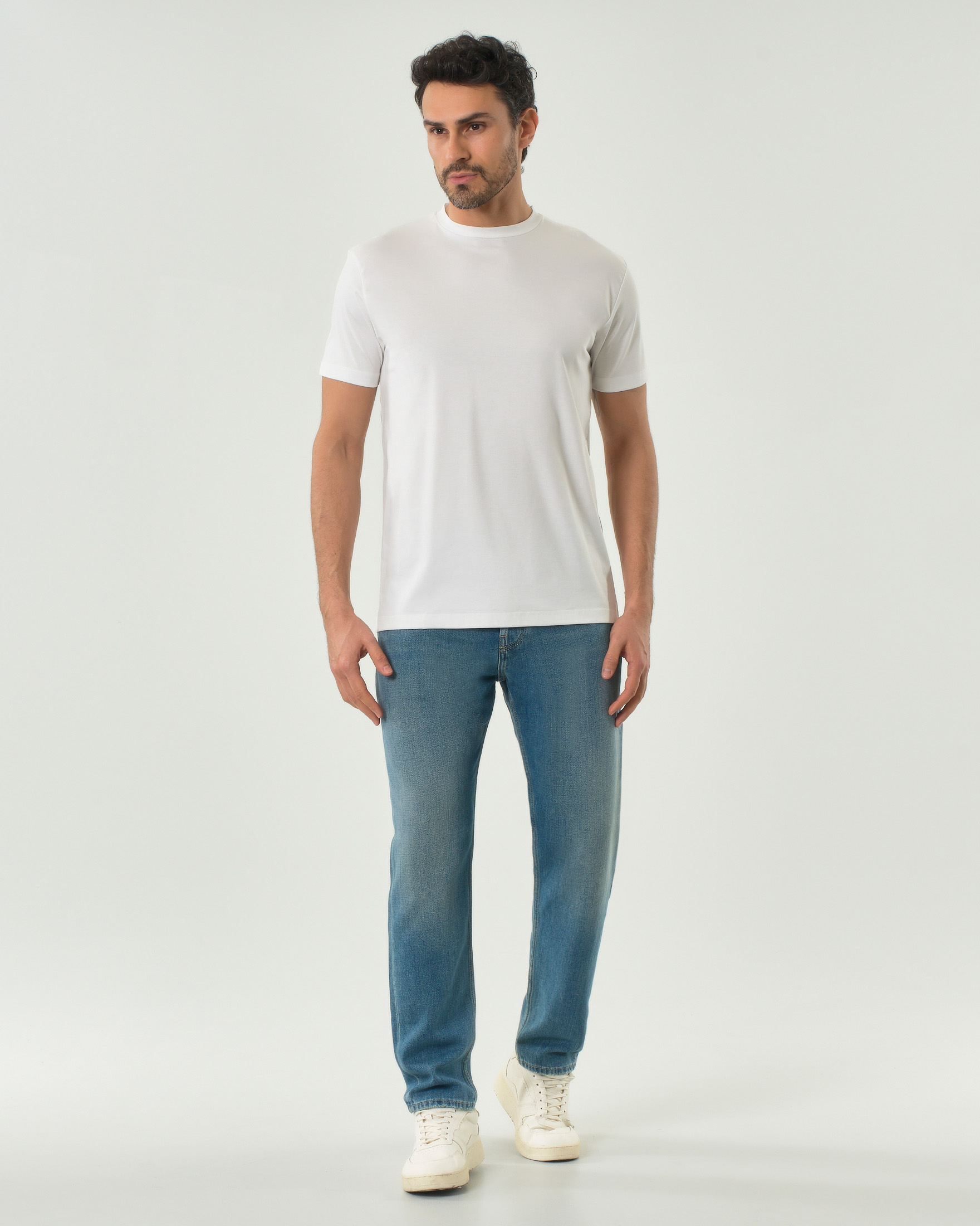 Jeans Jude carrot-fit Jacob Cohen lavaggio chiaro stone washed in puro cotone