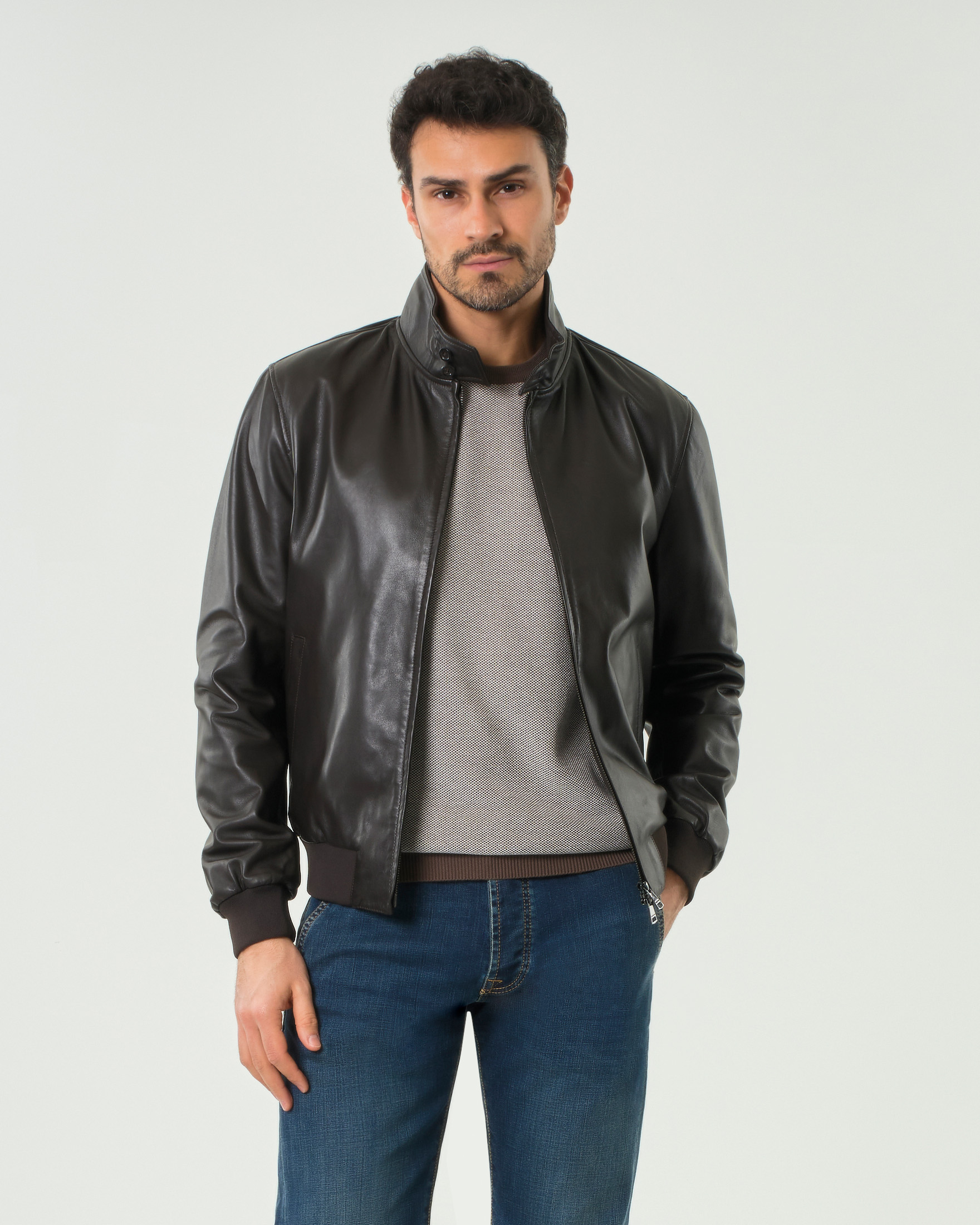 Bomber Mabrun testa di moro in pelle