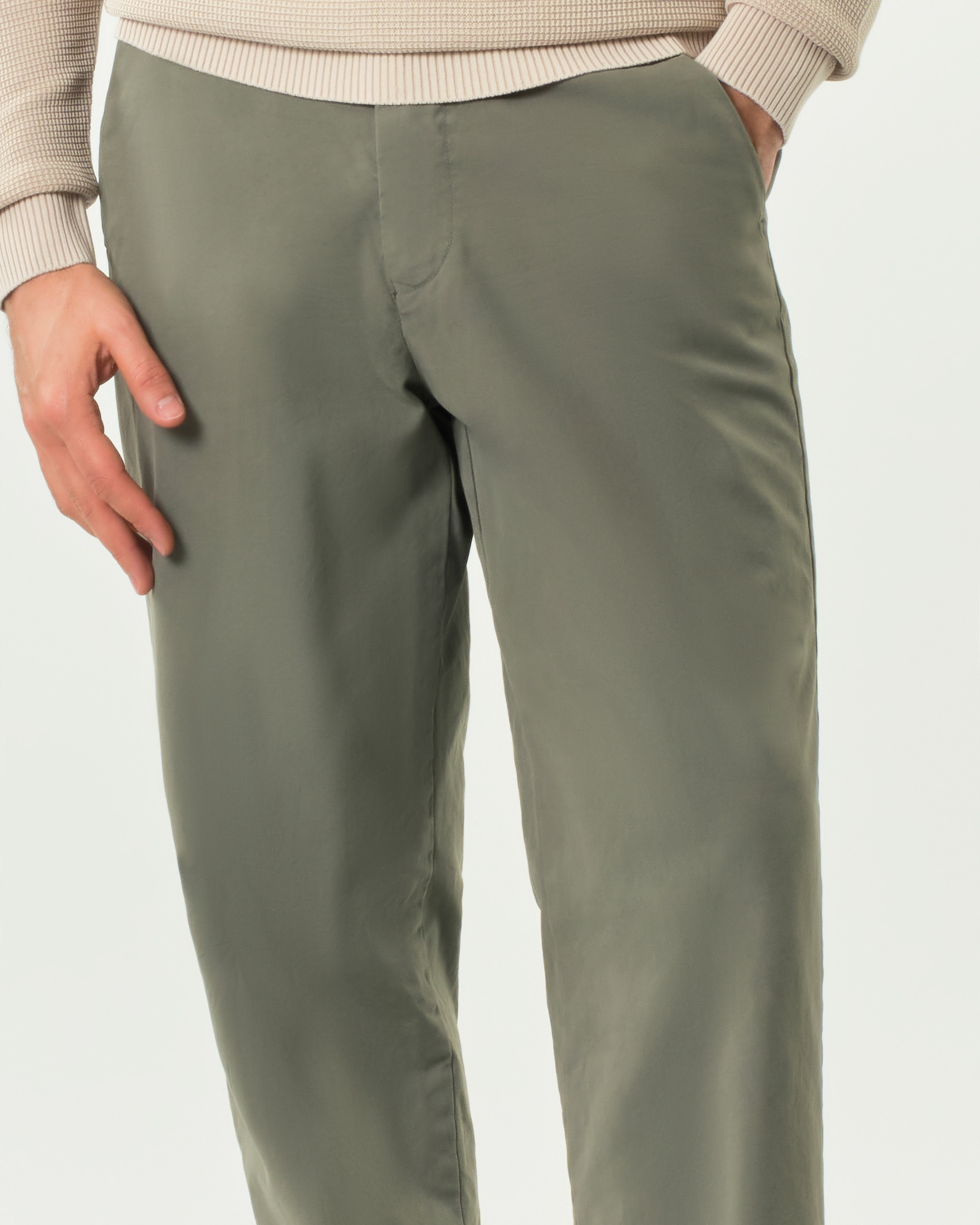 Pantalone chino relaxed-fit Mason's salvia in tela di cotone image