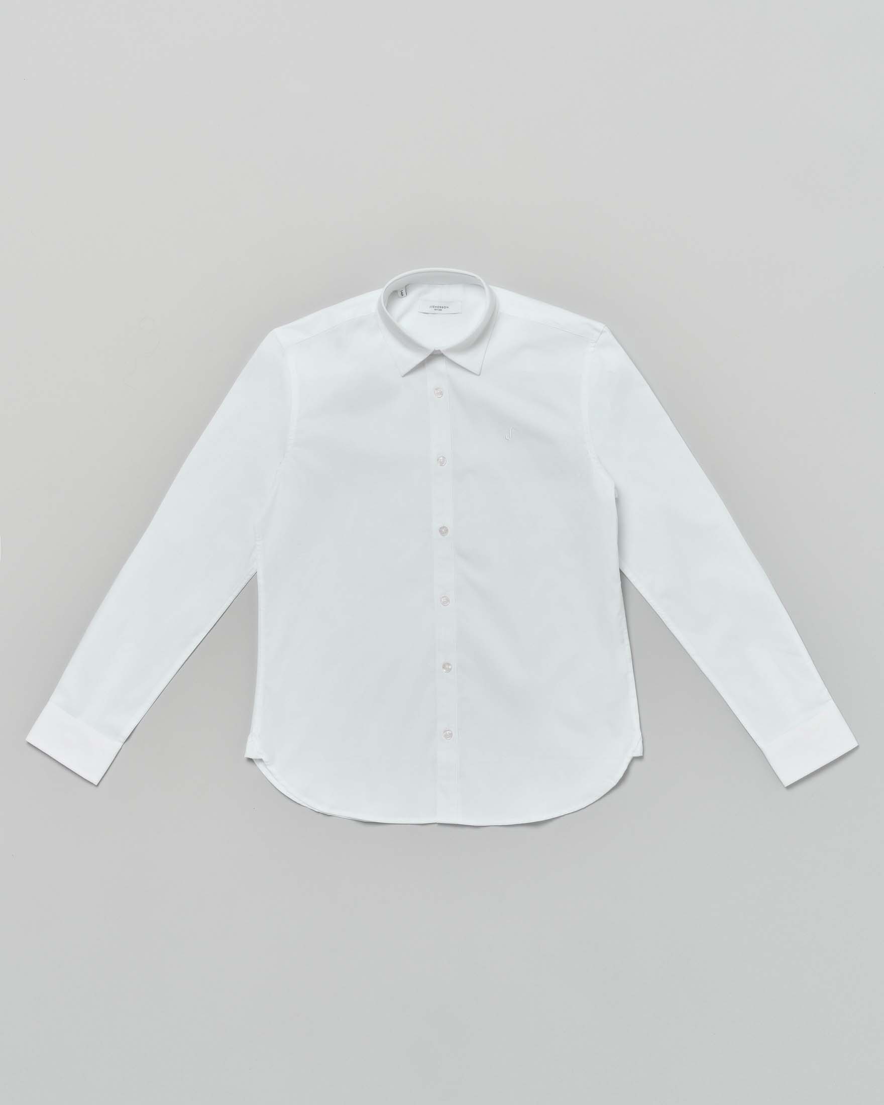 Camicia bianca Jackerson in popeline di cotone stretch