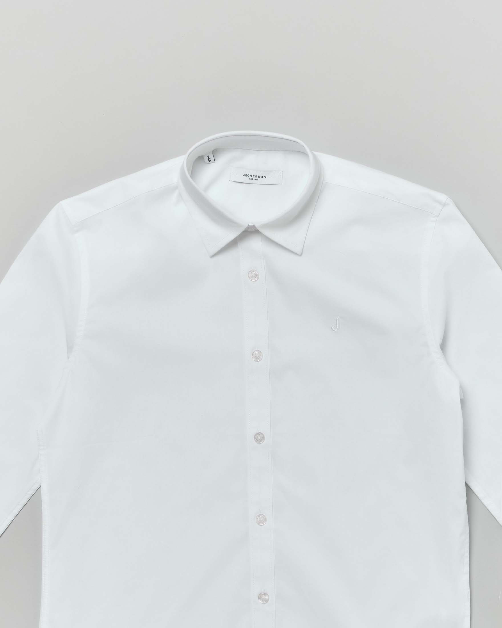 Camicia bianca Jackerson in popeline di cotone stretch image
